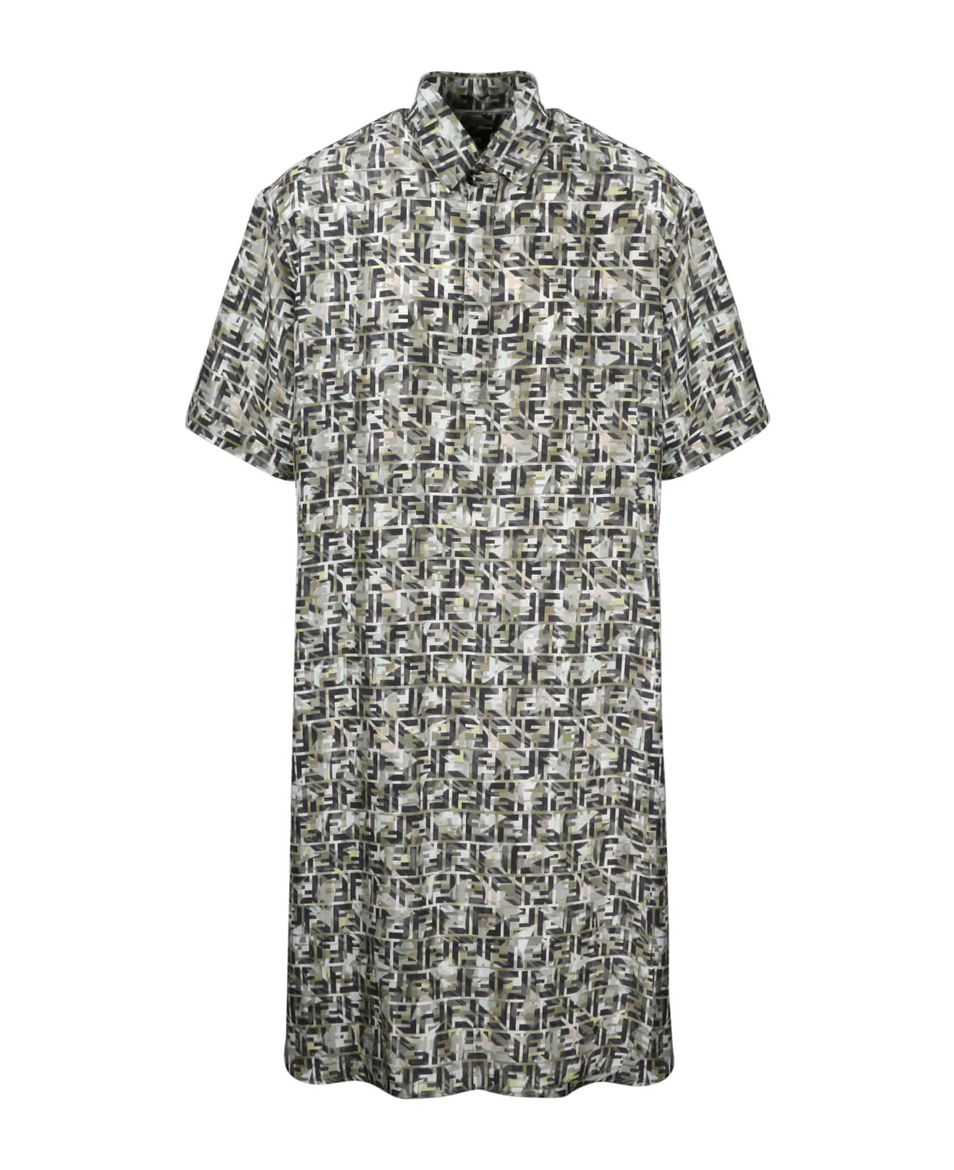 Fendi Habotay Camouflage Long Shirt - Green