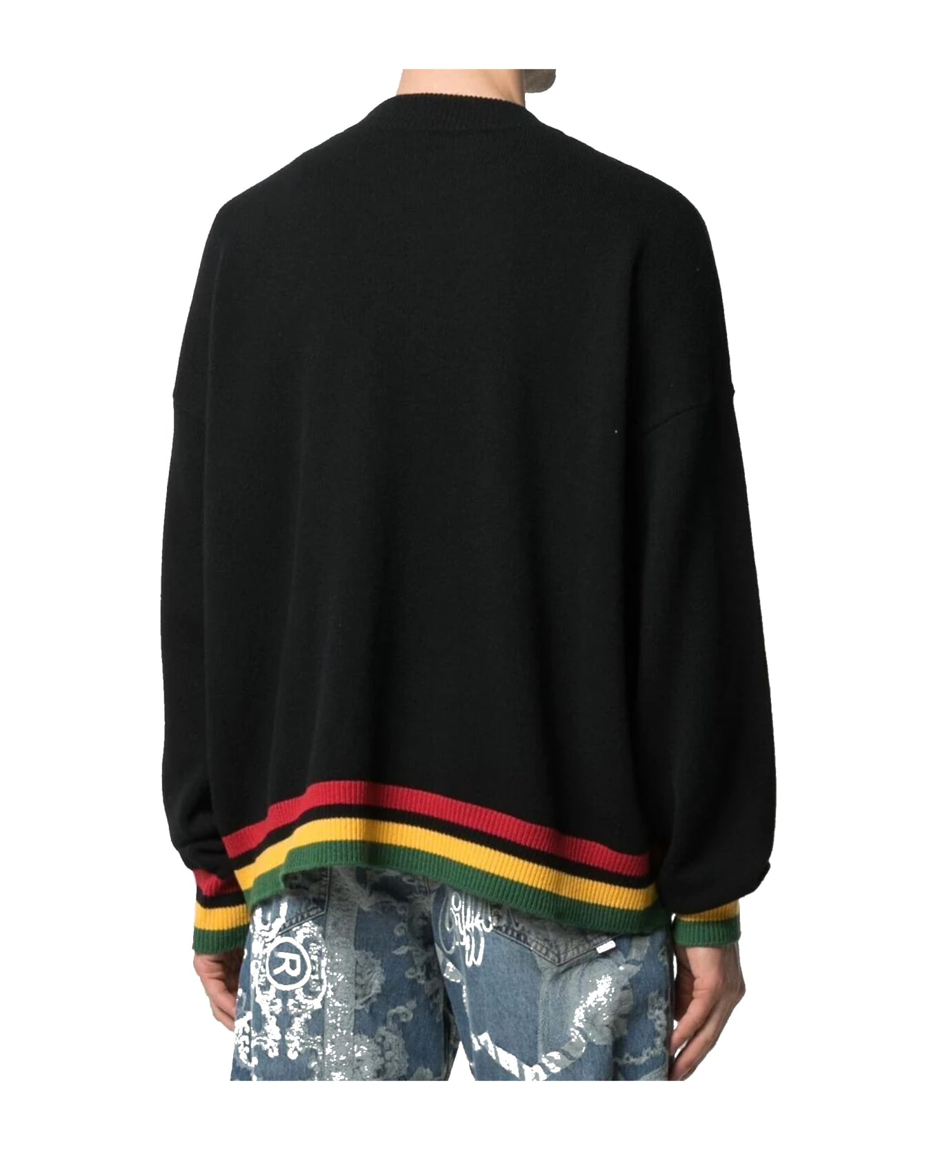 Palm Angels Logo Cashmere Sweater - Black