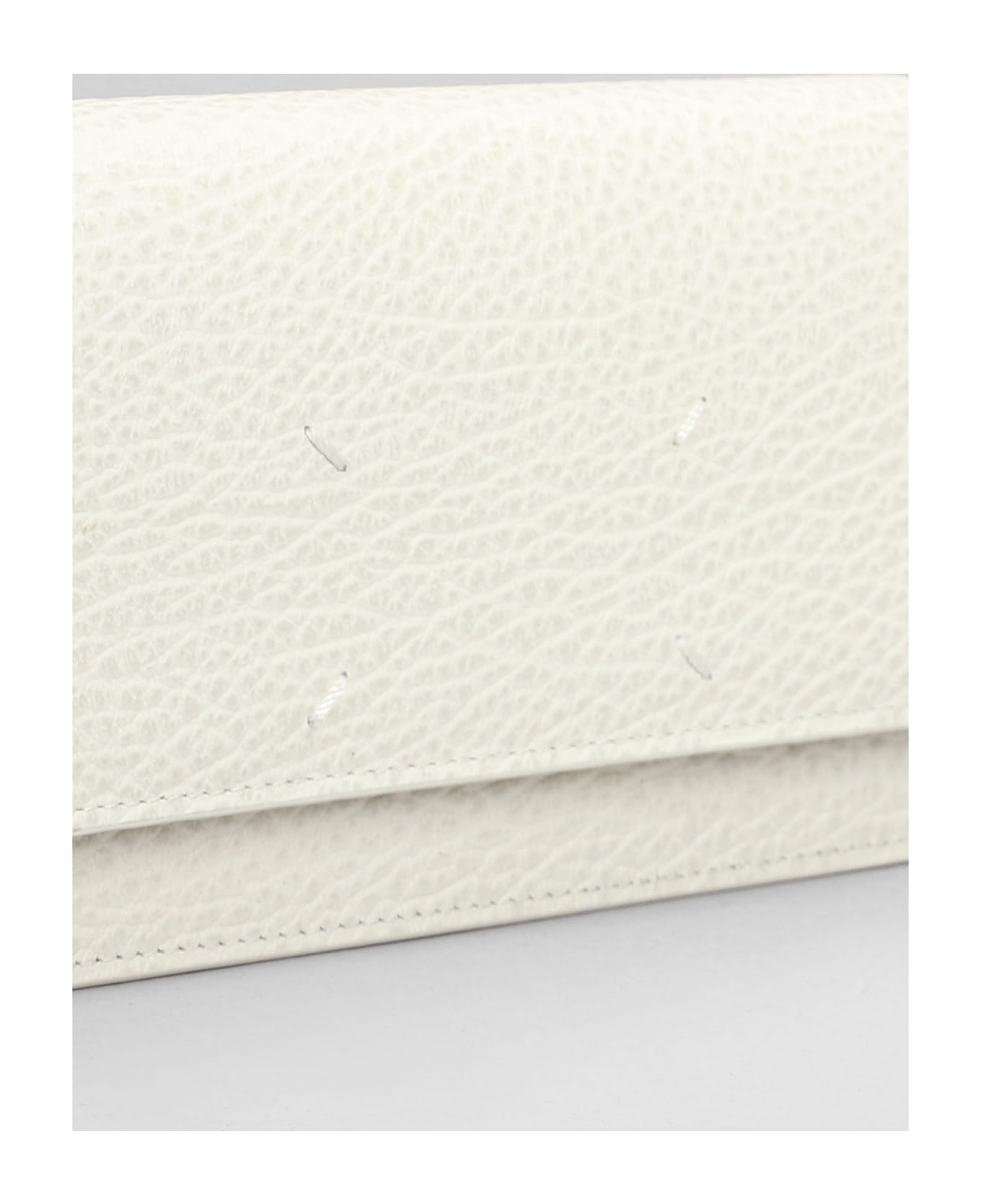 Maison Margiela Large Wallet With Chain - WHITE