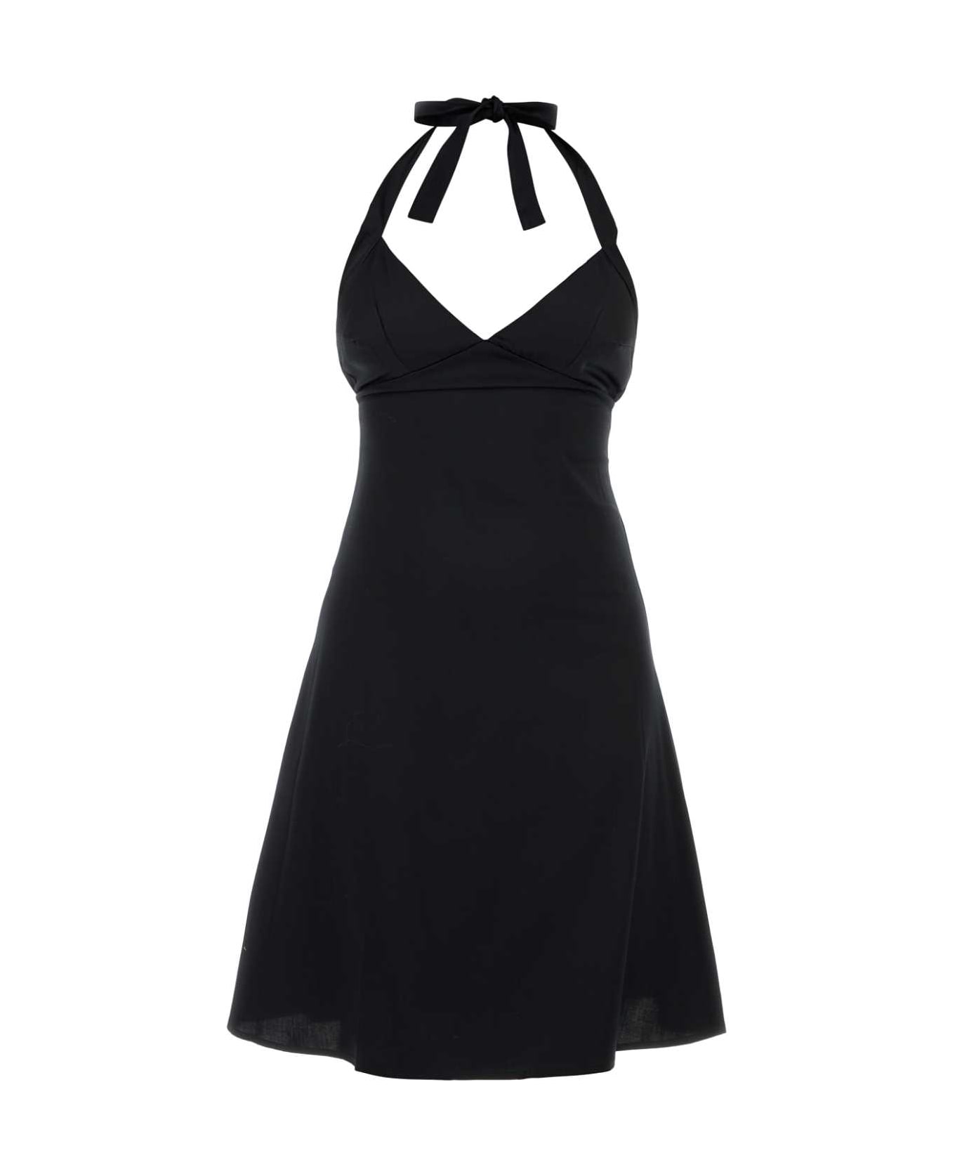 Gimaguas Black Poplin Jardin Mini Dress - BLACK