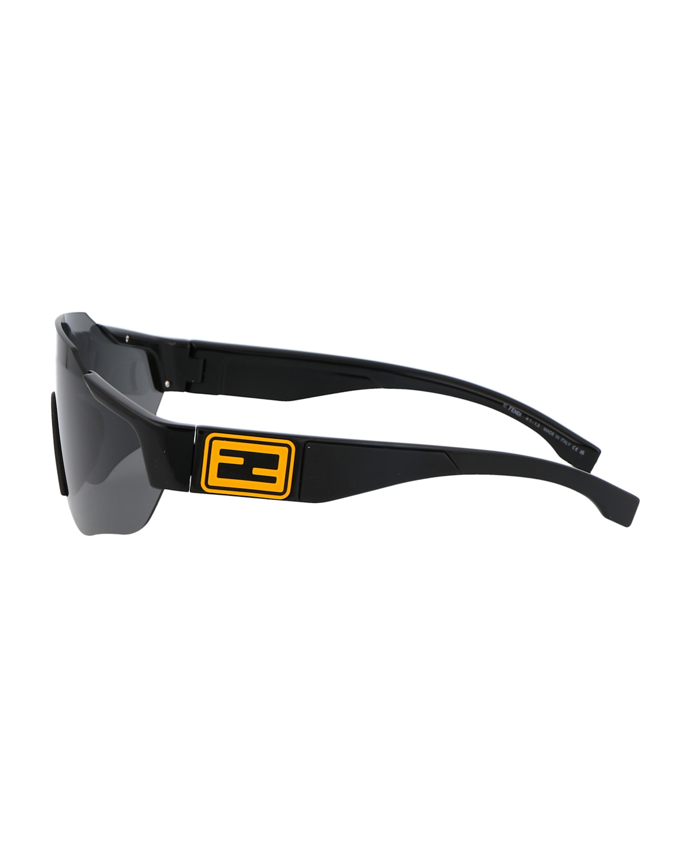 Fendi Eyewear Fendi Sport Sunglasses - 01A SHINY BLACK / SMOKE
