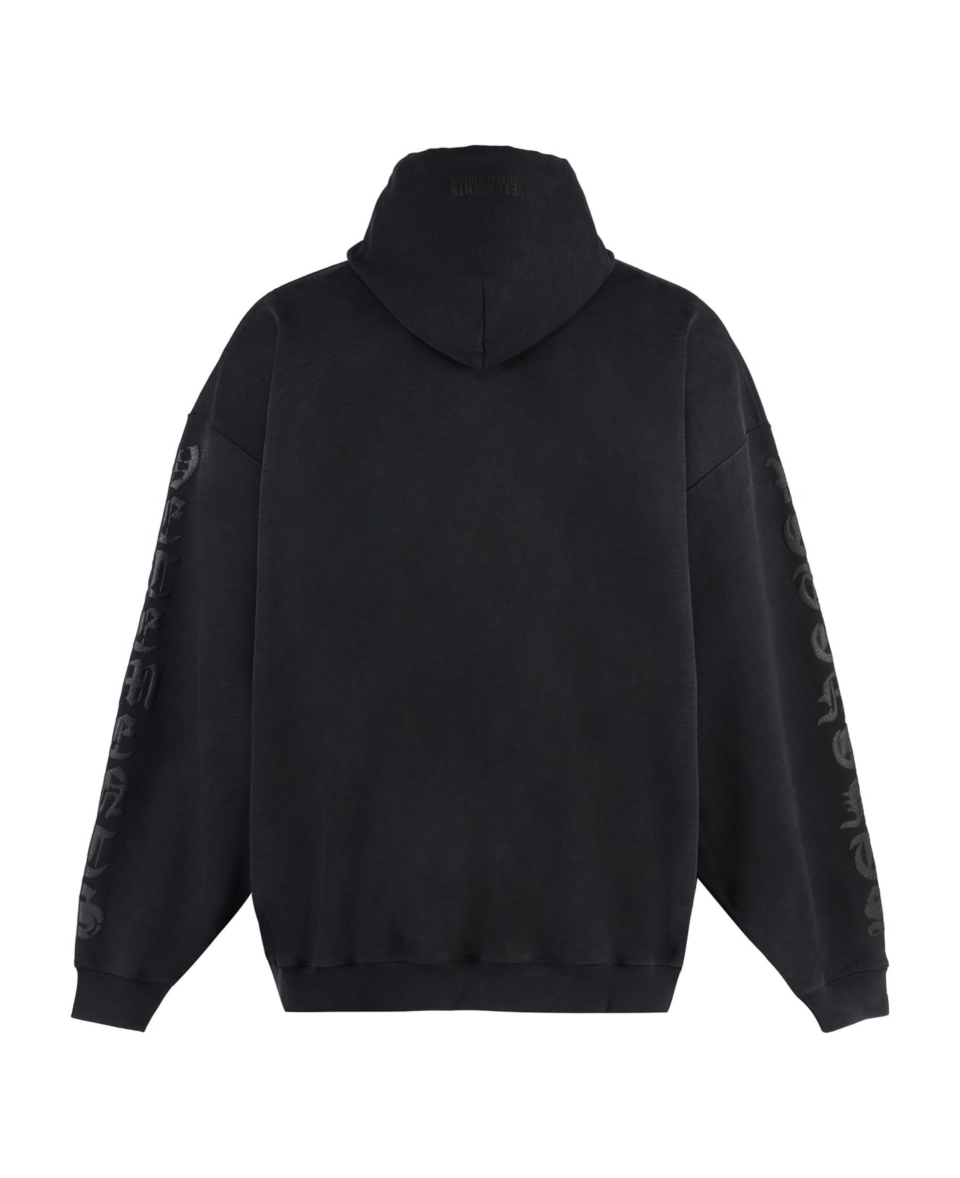 VETEMENTS Reverse Anarchy Cotton Hoodie - black