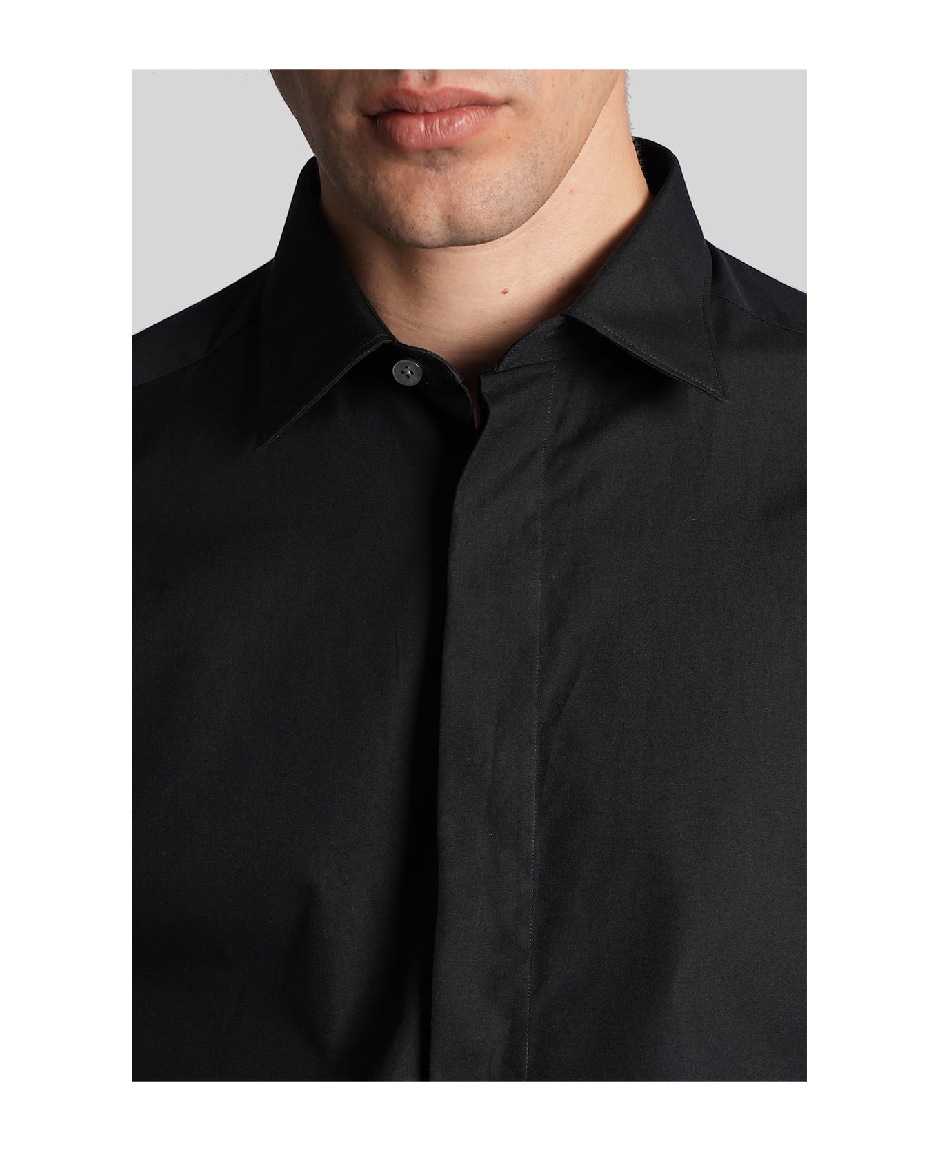 Zegna Shirt In Black Cotton - black