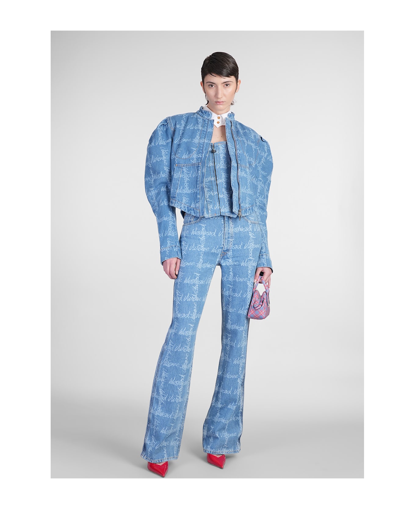 Vivienne Westwood Filli Jacket Denim Jackets In Blue Cotton - BLUE