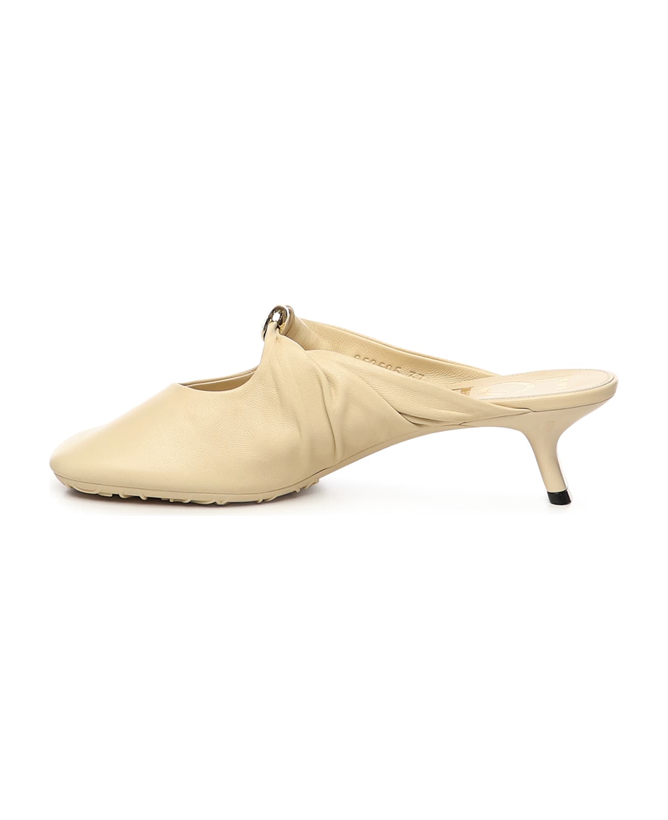 Loewe Pebble Mules In Lambskin Nappa - PASTA