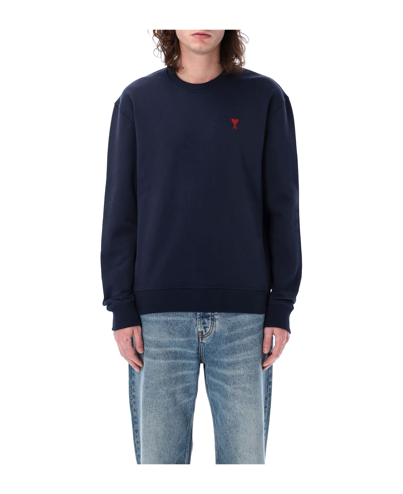 Ami Alexandre Mattiussi Ami De Coeur Sweatshirt - NAVY