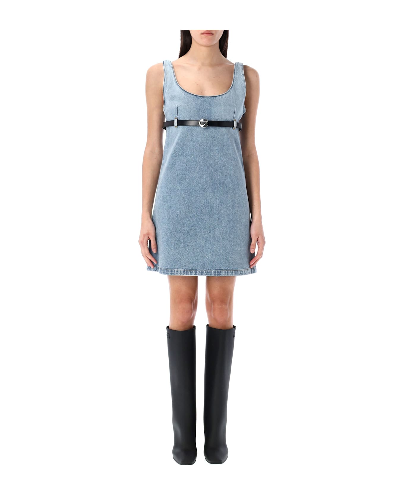 Coperni Denim Short Dress - BLUE WASHED