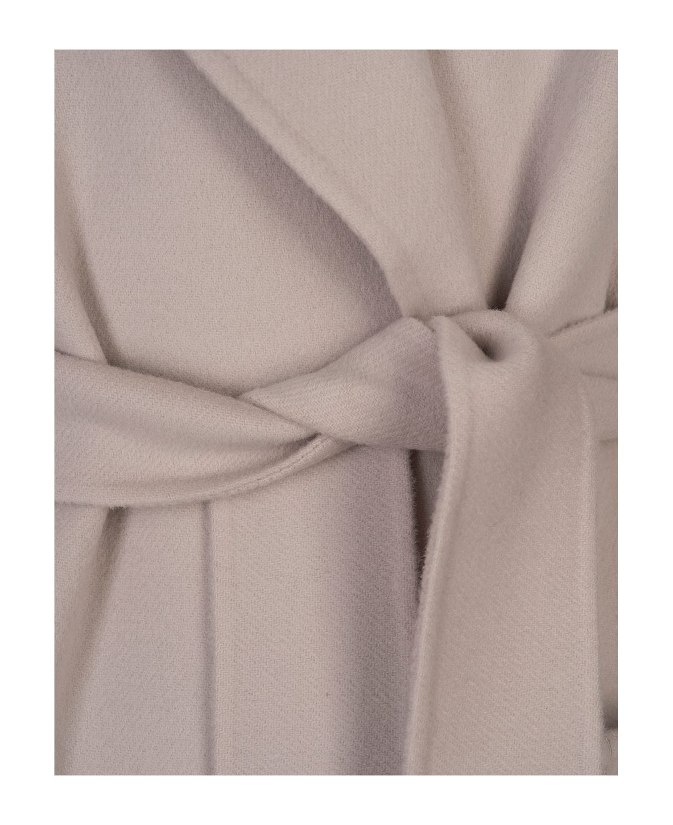 
S Max Mara Light Grey Paolore Coat - Pearl
