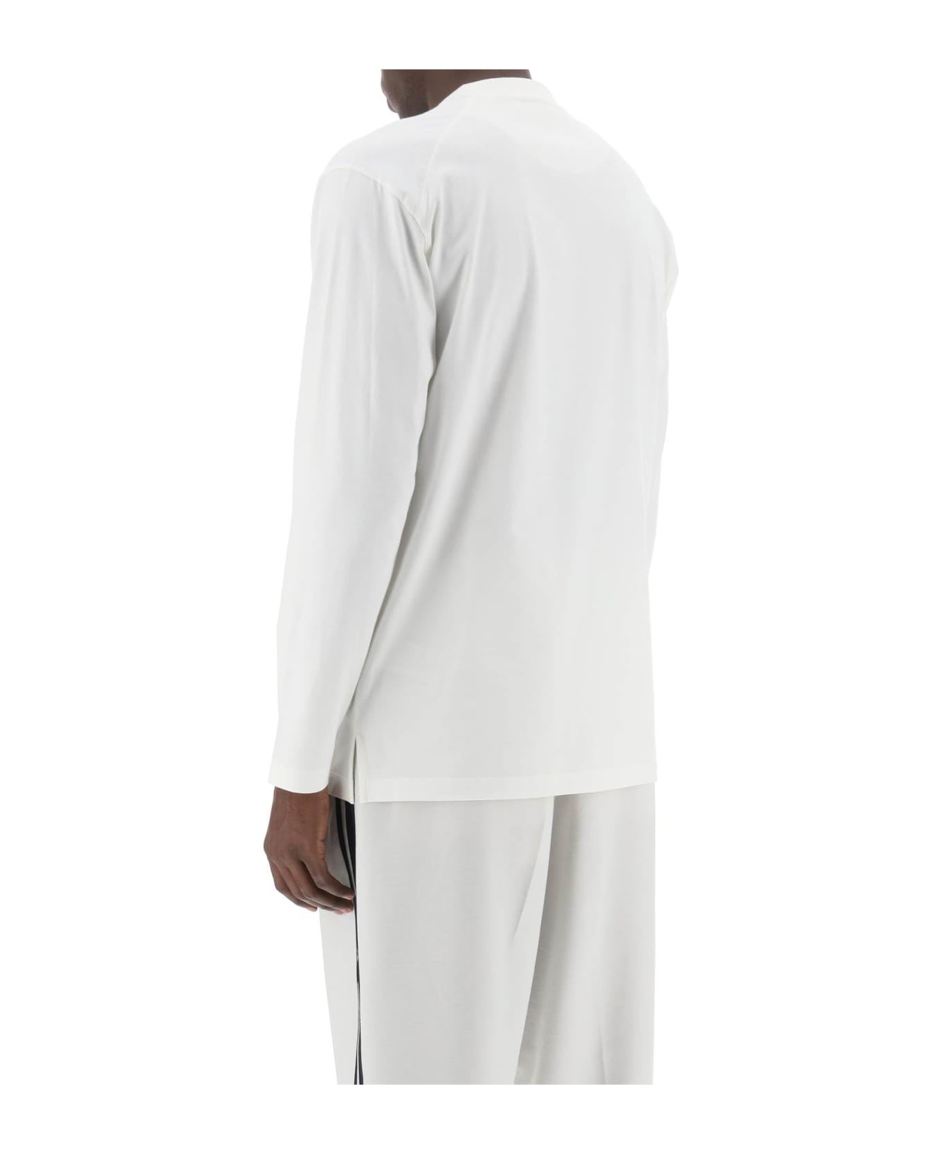 Y-3 Long-sleeved T-shirt With Logo Print - OWHITE (White) シャツ