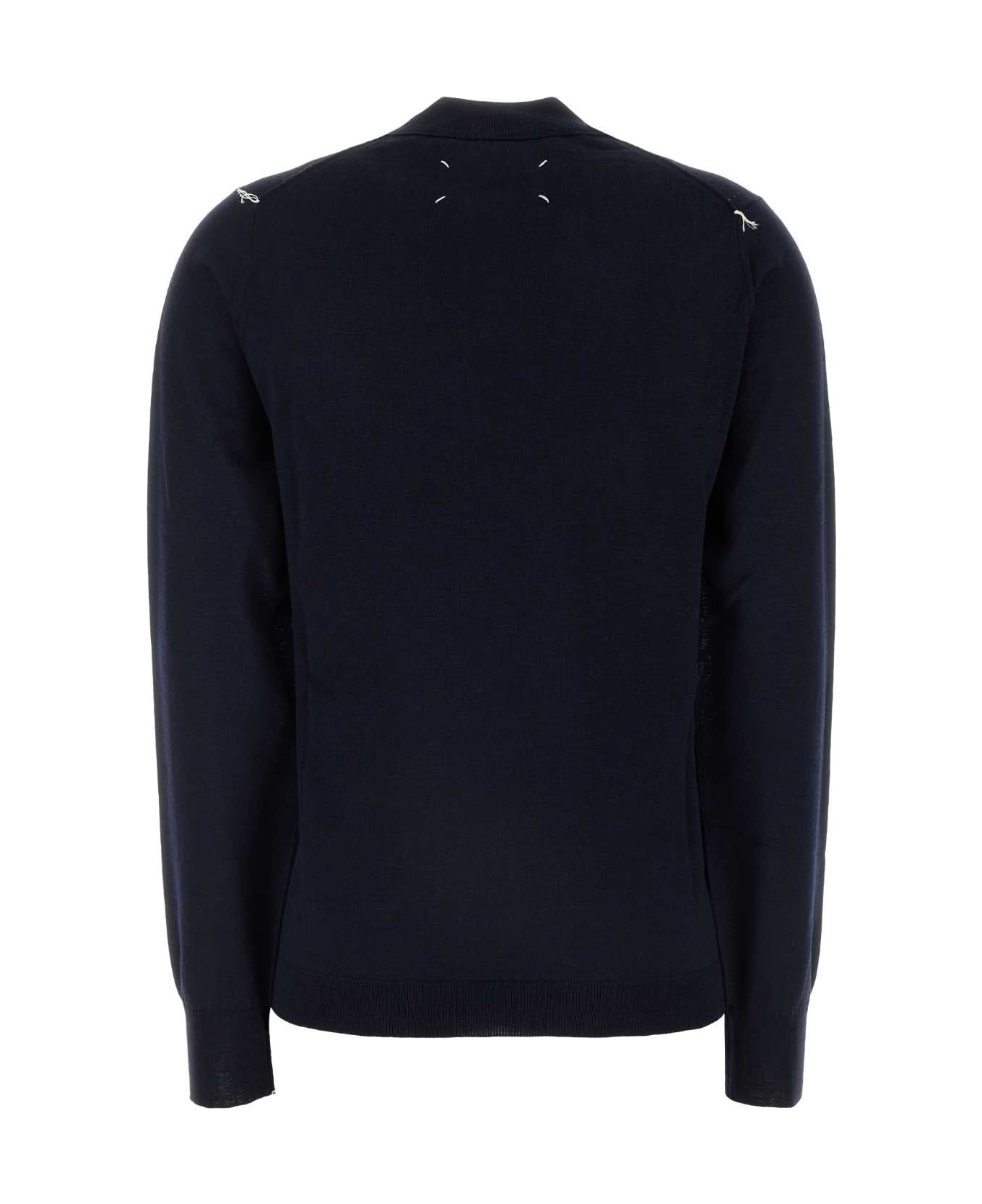 Maison Margiela Midnight Blue Wool Sweater - NAVY
