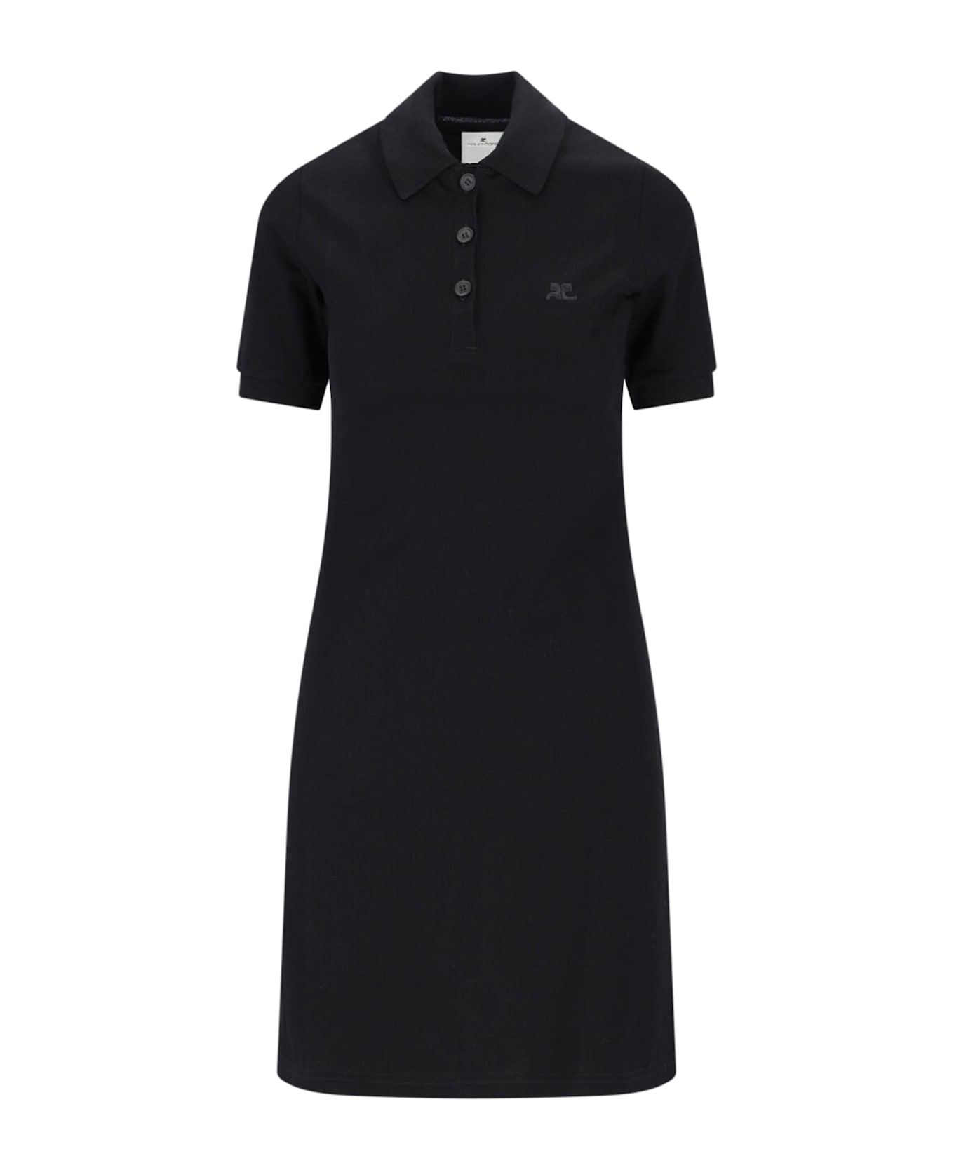 Courrèges Mini Polo Dress - Black