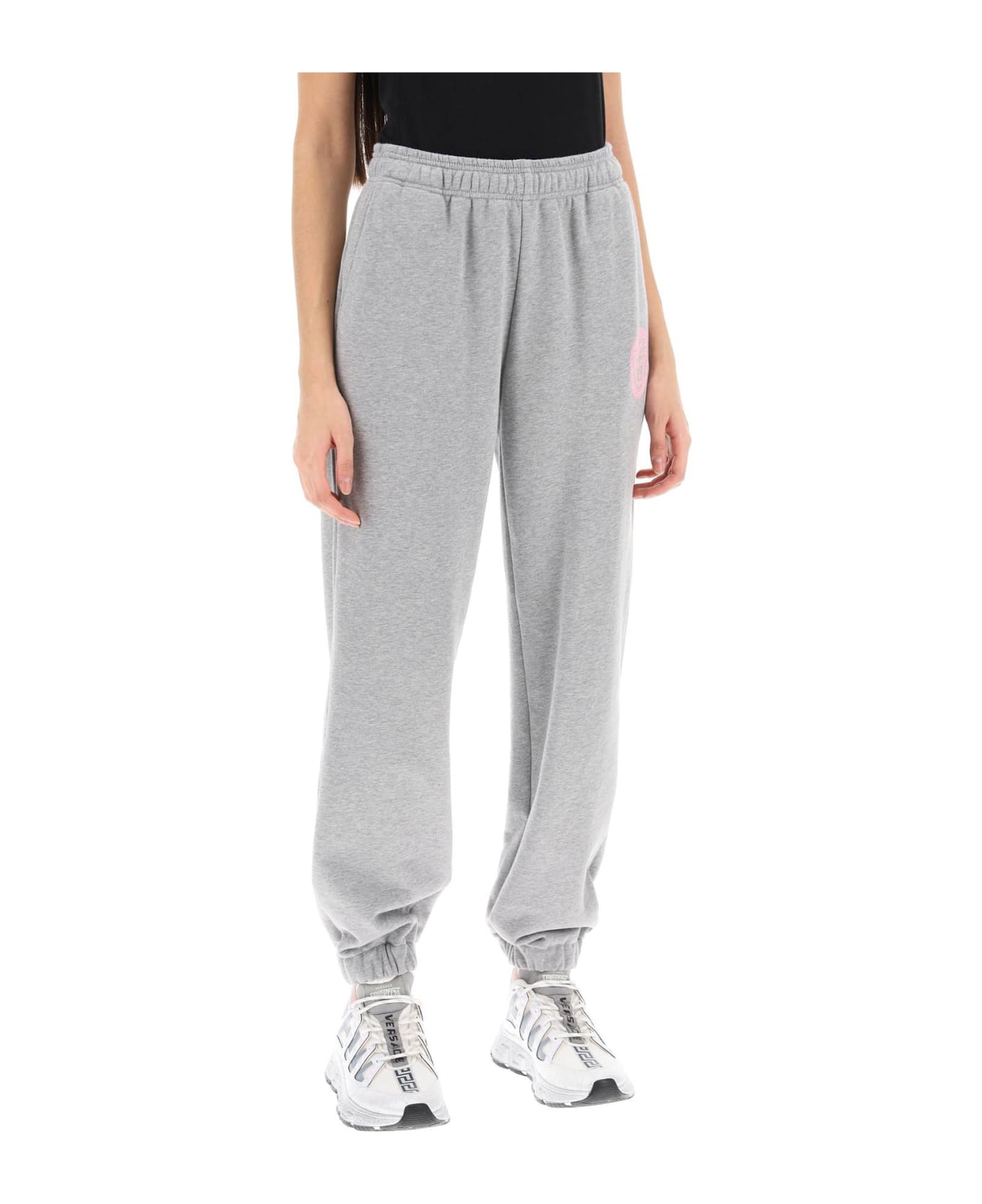 Versace Medusa Joggers - GREY MELANGE PALE PINK