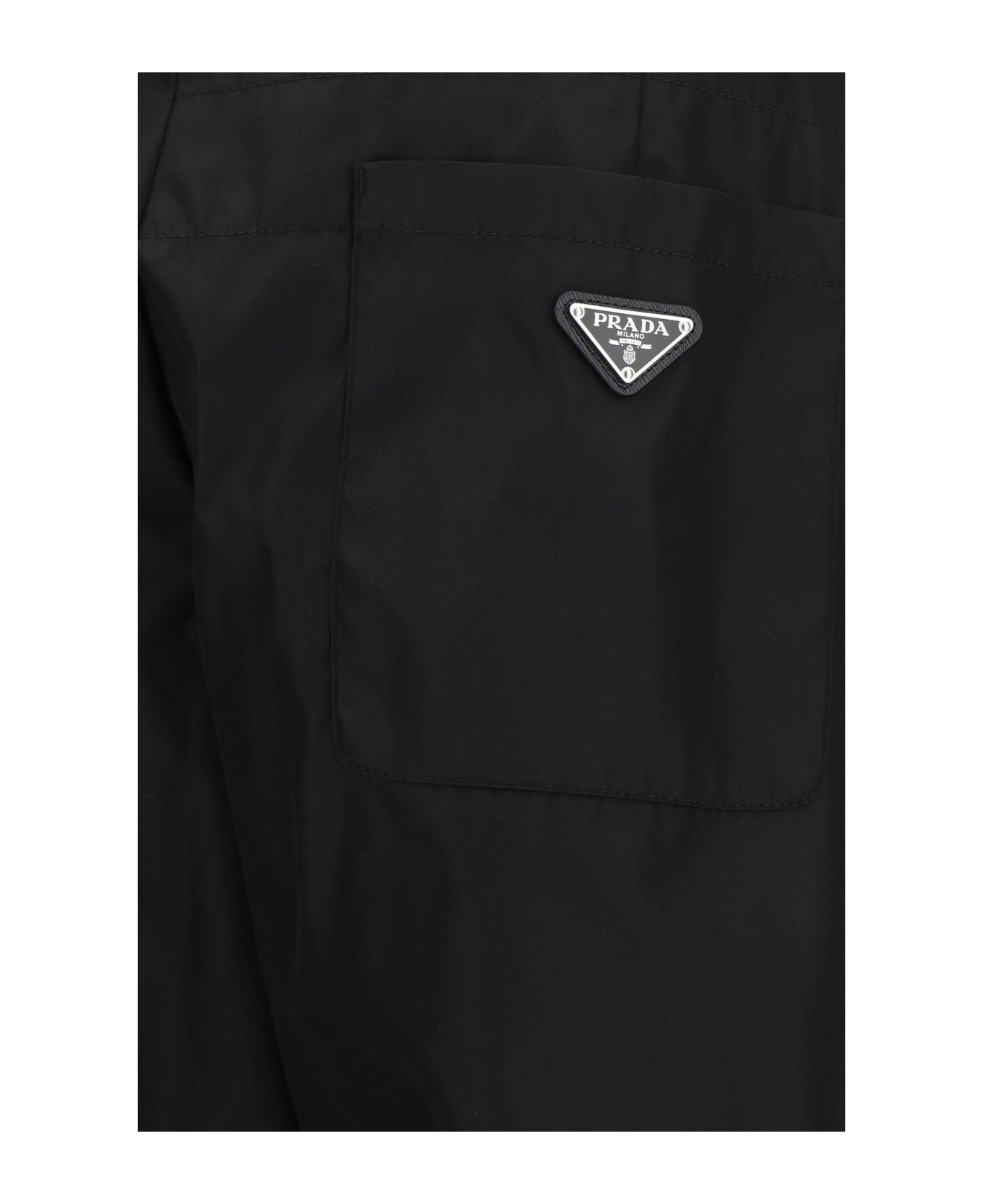 Prada Triangle-logo Mid-rise Tapered-leg Trousers ボトムス