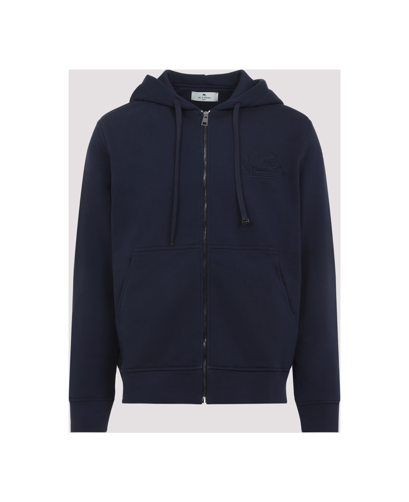 Etro Zipped Hoodie Sweatshirt - Blu