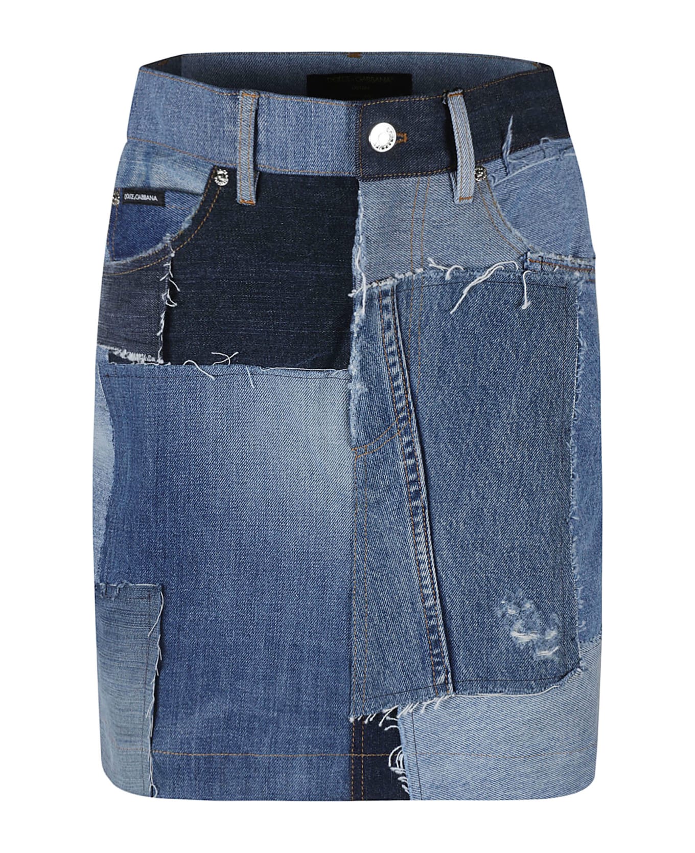 Dolce & Gabbana Denim Multi-patch Jeans - Blue