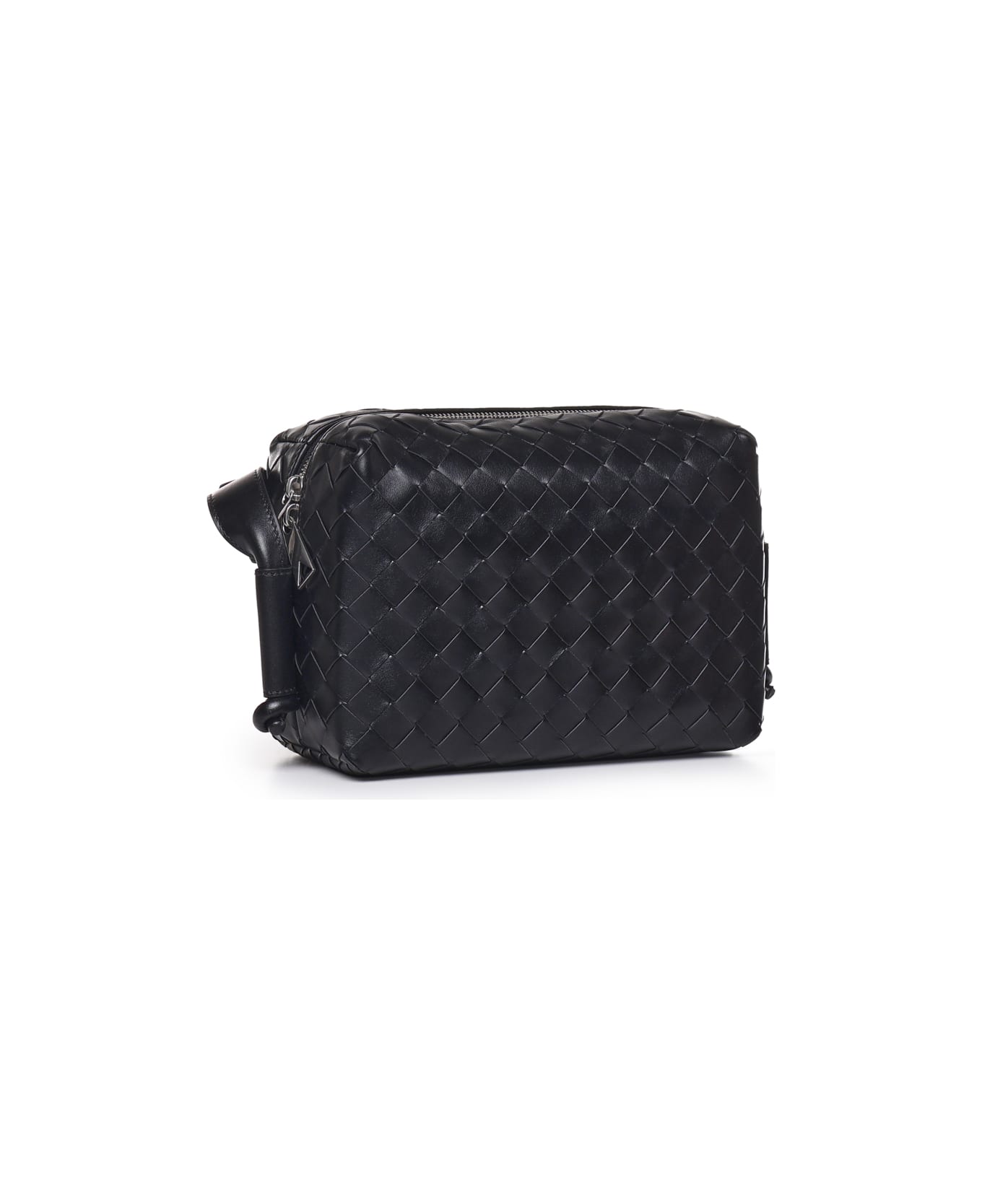 Bottega Veneta Camera Bag With Woven Loop - Black