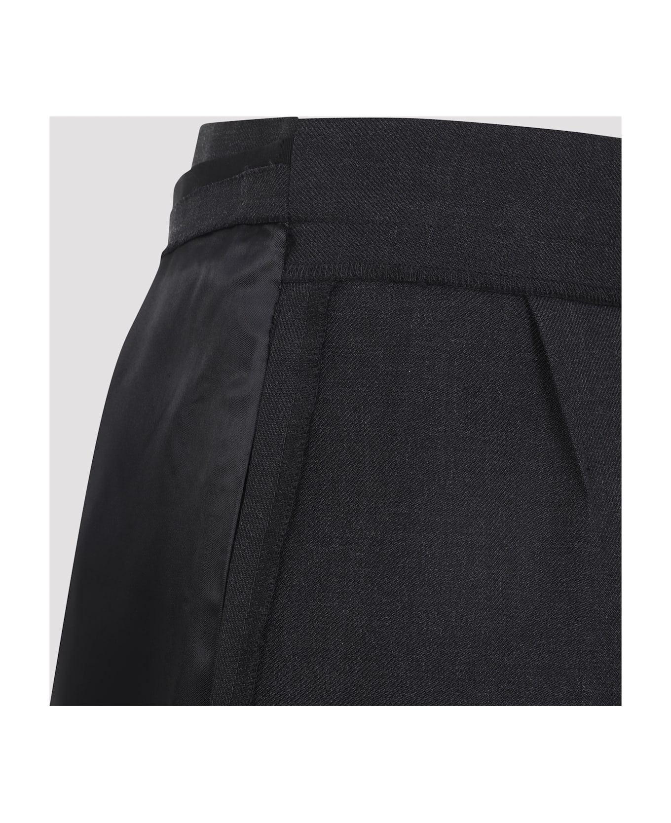 Maison Margiela Polyester Midi Skirt - M Carbon Melange Black