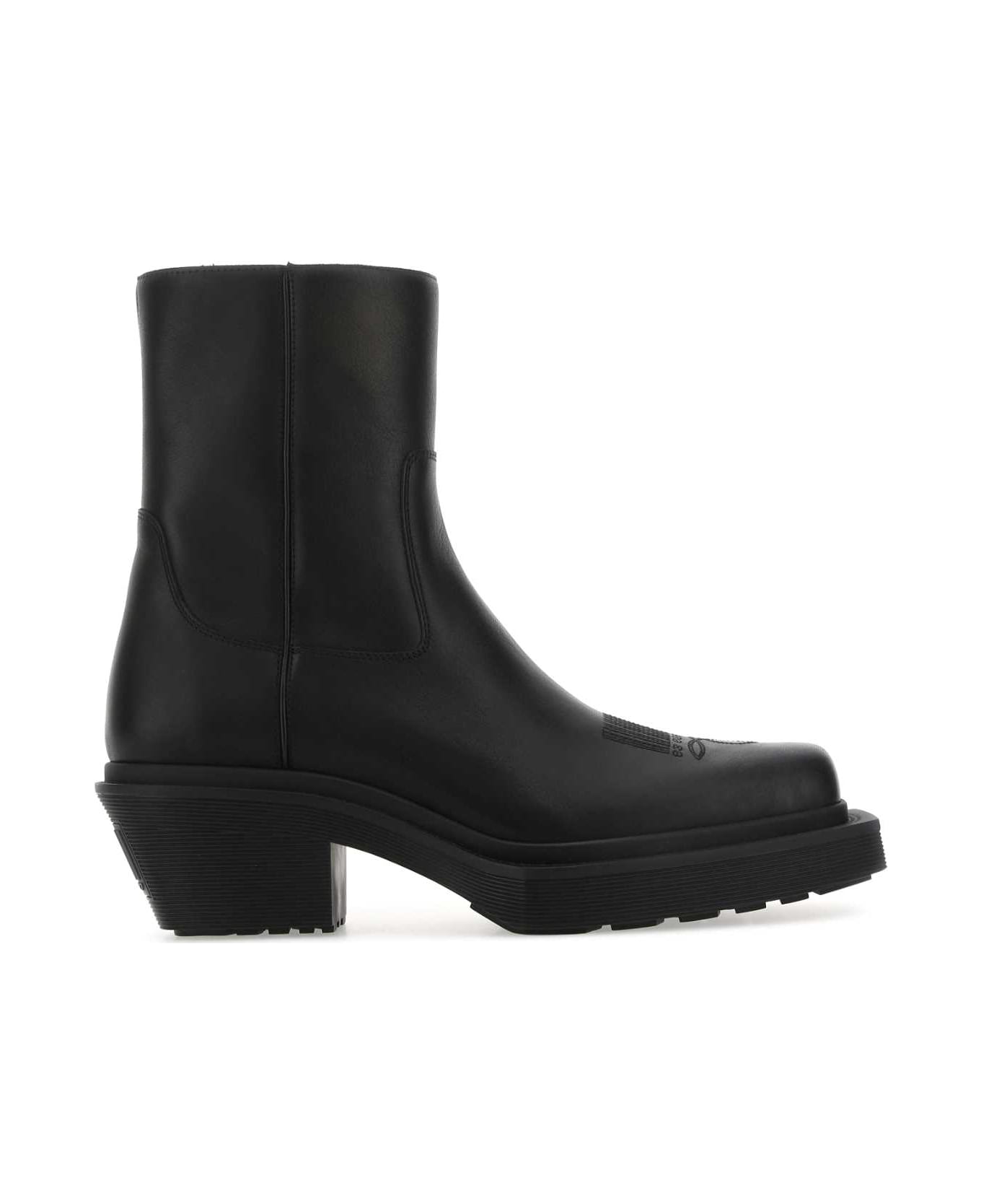 VTMNTS Black Leather Ankle Boots - MATTEBLACK