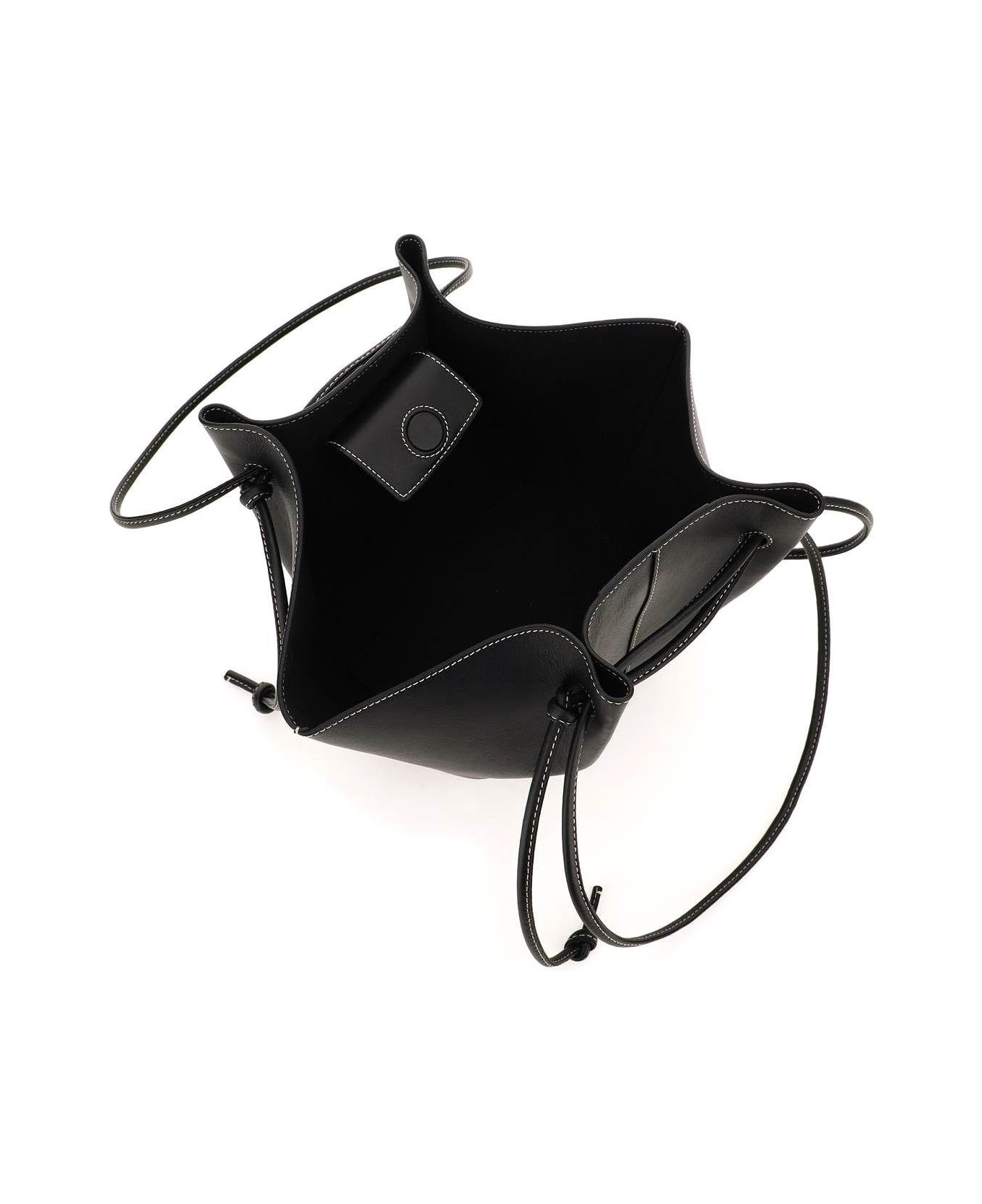 YUZEFI Leather Mochi Bag - BLACK