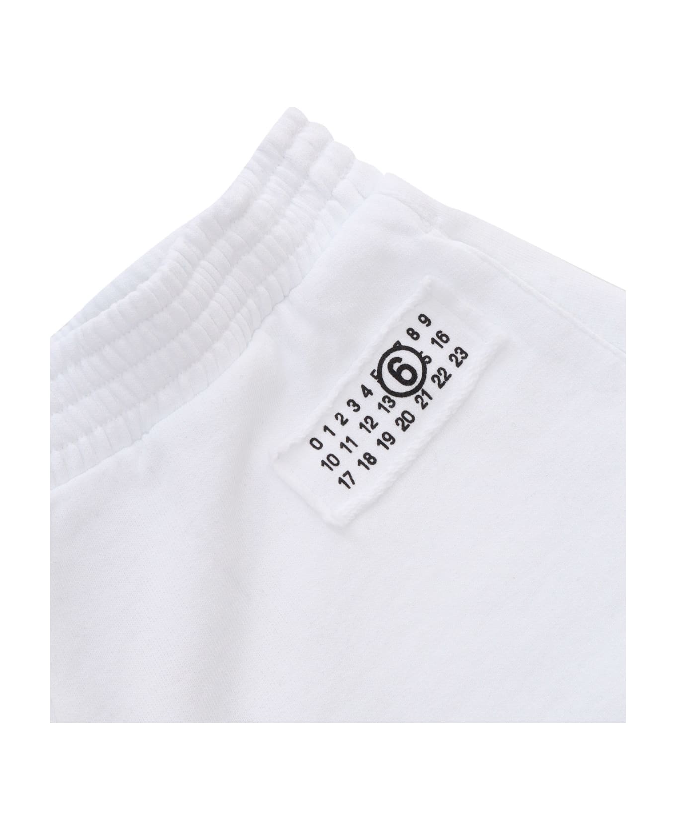 MM6 Maison Margiela White Sweatshirt Shorts - WHITE ボトムス