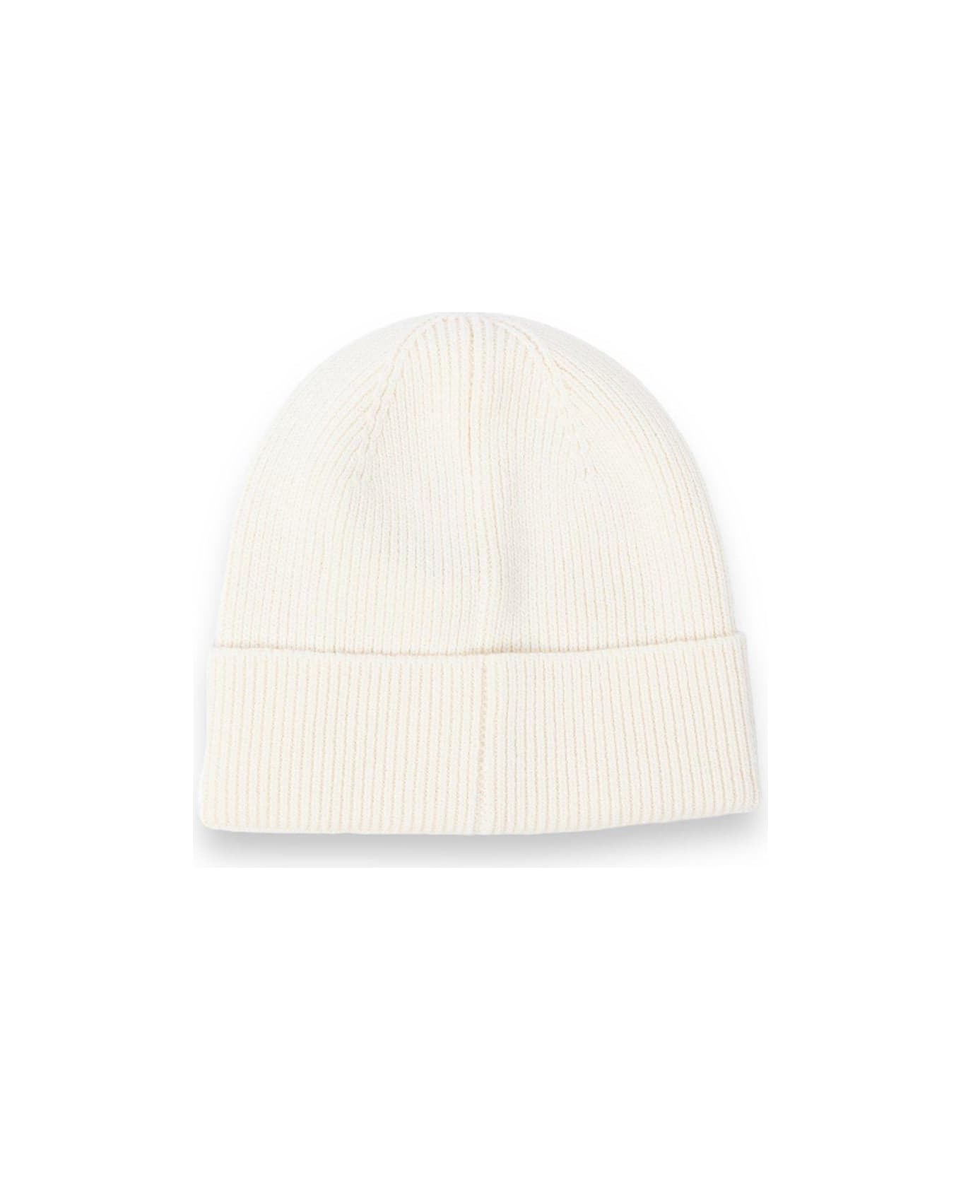 Diesel K-coder-fully B Logo Embroidered Beanie - White