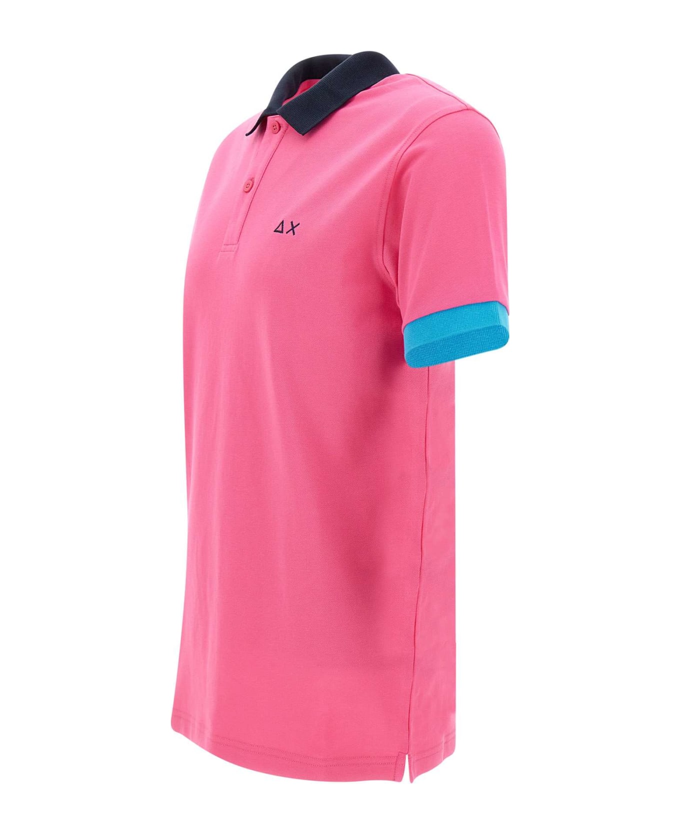 Sun 68 "3-colors" Cotton Polo Shirt - FUCHSIA ポロシャツ