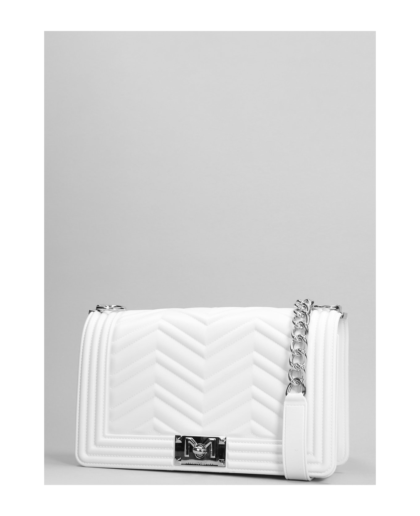 Marc Ellis Flat M Manhattan Shoulder Bag In White Pvc - white