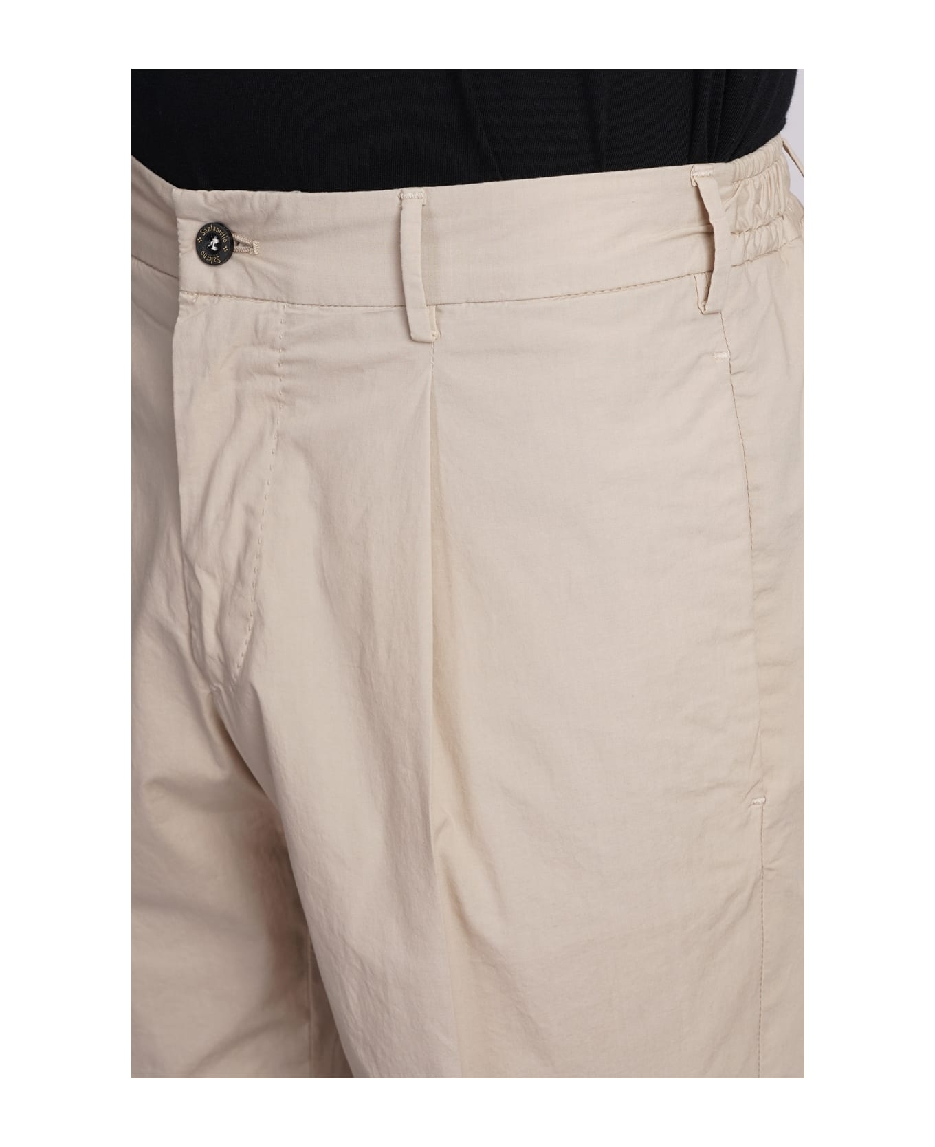 Santaniello Pants In Beige Cotton - beige