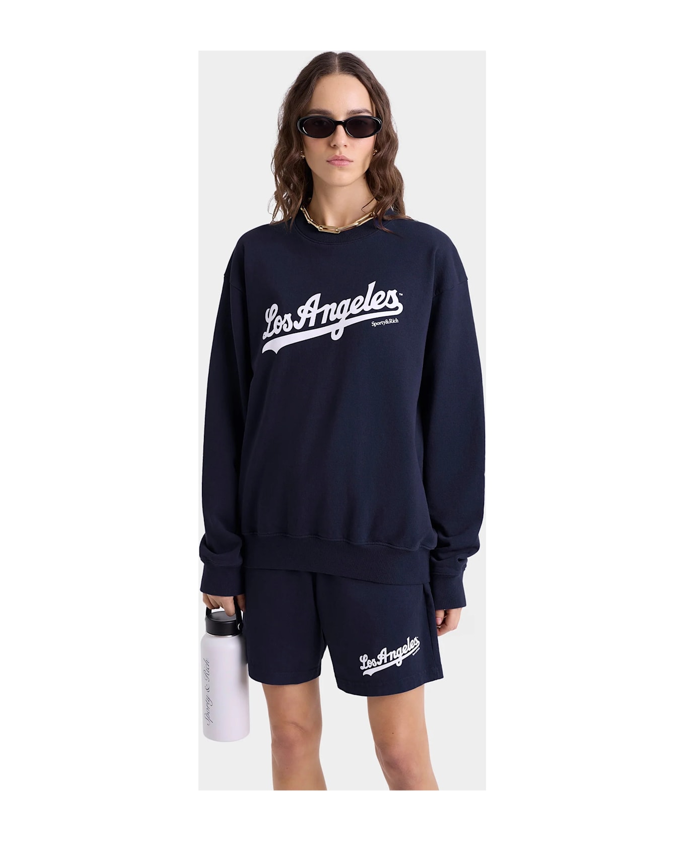 Sporty & Rich Dodgers Crewneck - Dark Navy