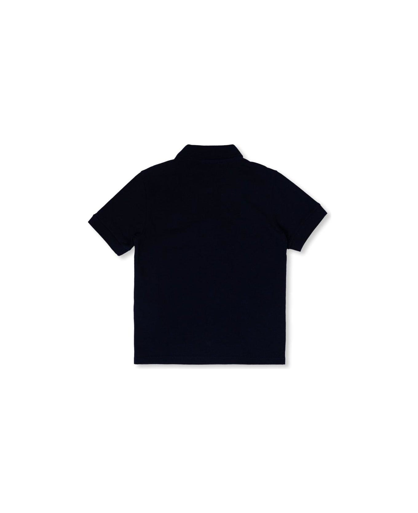 Young Versace Short-sleeved Polo Shirt - Navy Oro シャツ