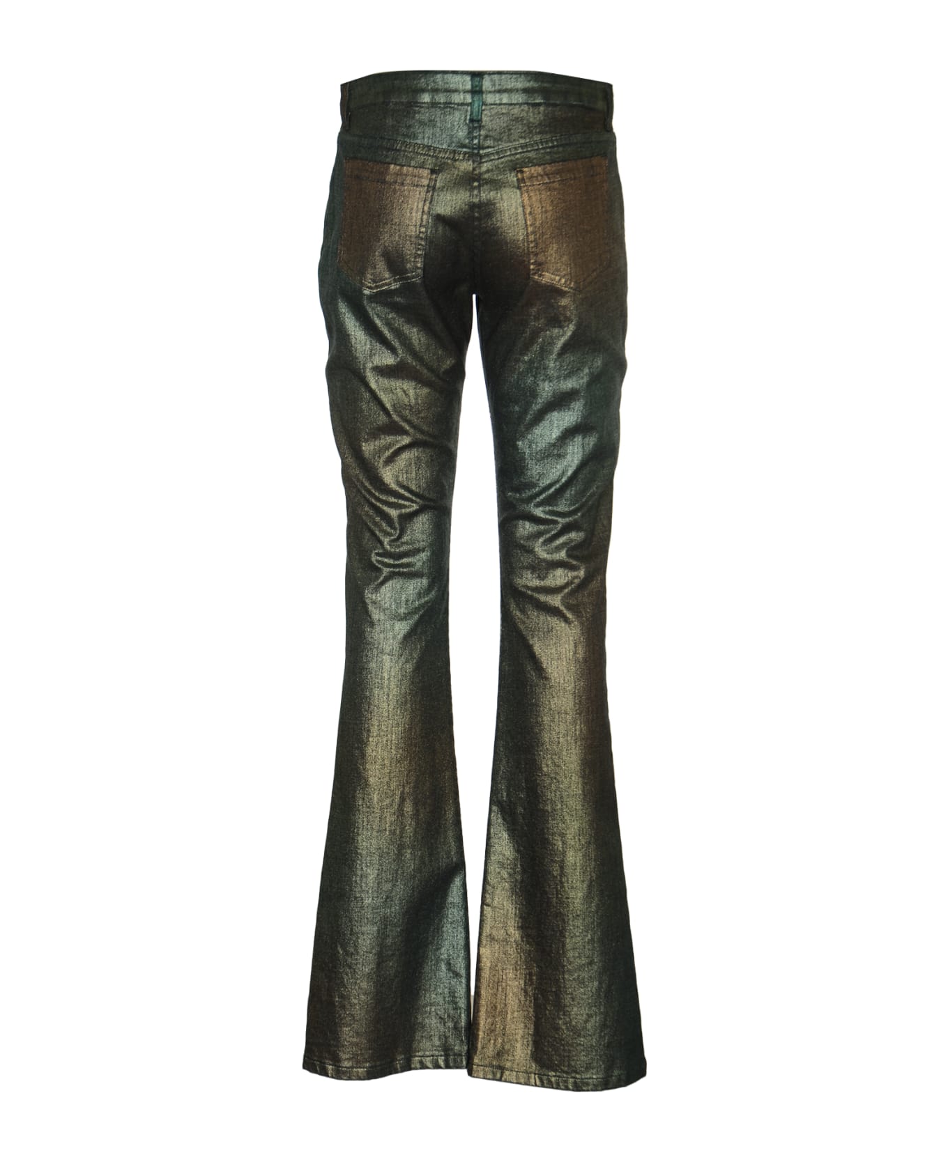 Alberta Ferretti Metallic Buttoned Jeans - FANTASIA BLU