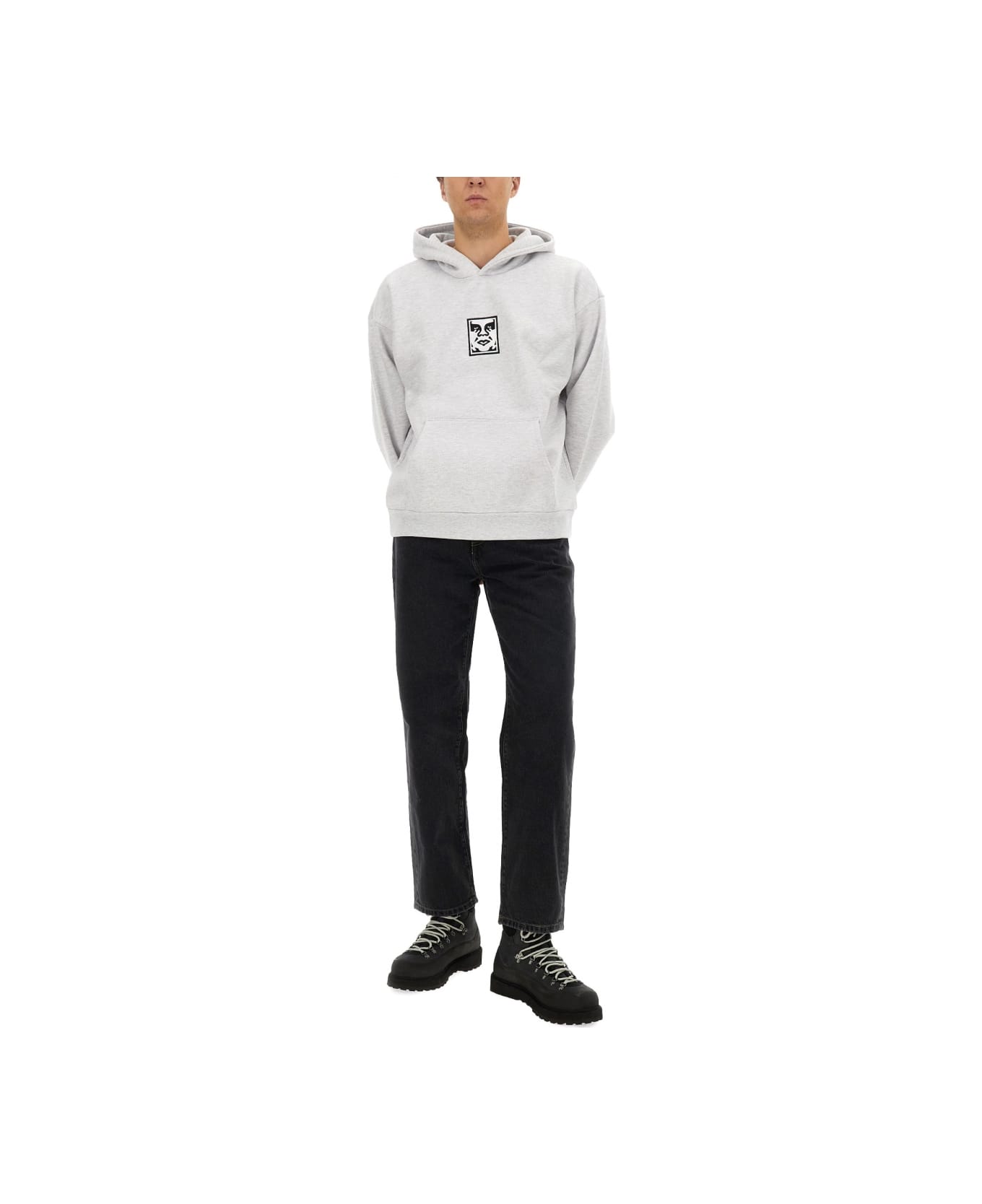 Obey Sweatshirt With Print - GREY
