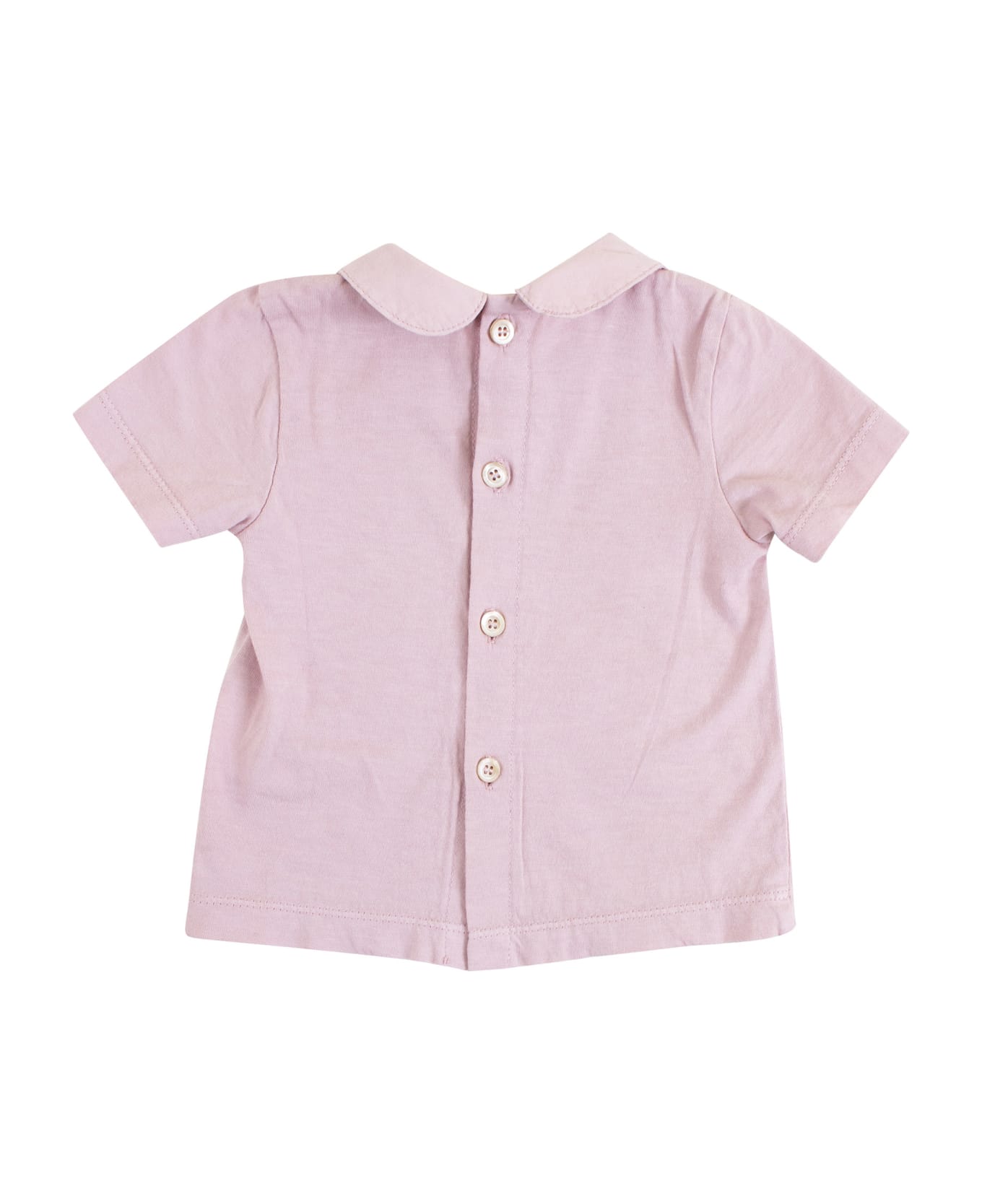 De Cavana Baby T-shirt With Collar - Pink