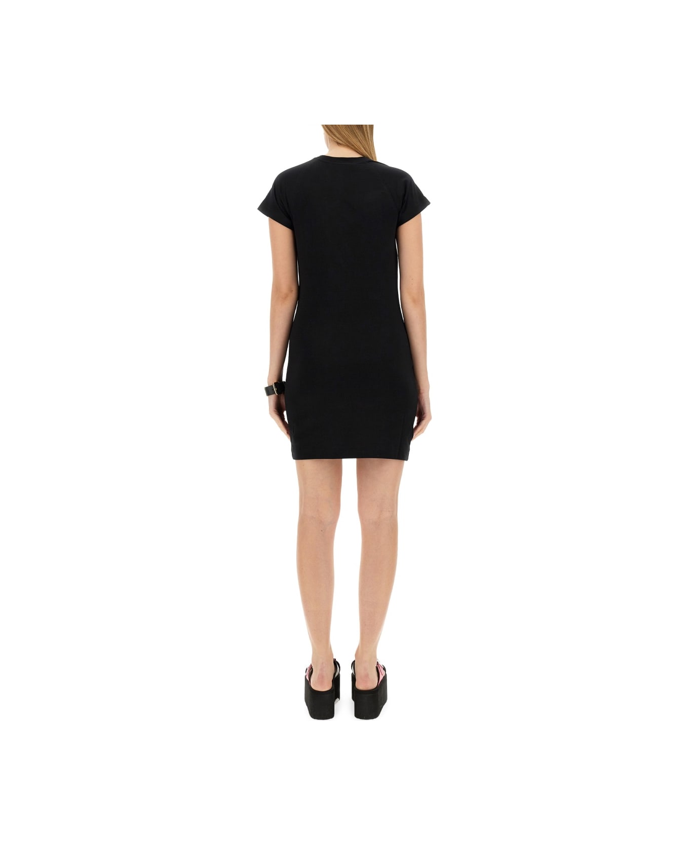 Moschino Dress With Logo - BLACK