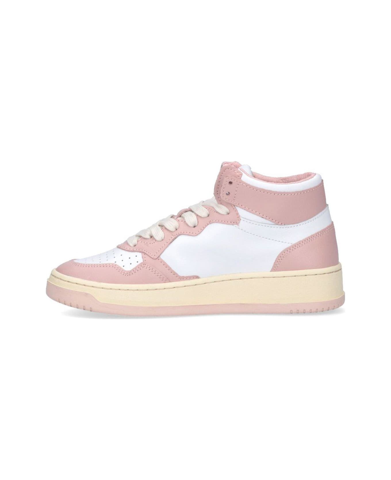Autry Medalist Mid-top Sneakers - Bianco e Rosa スニーカー