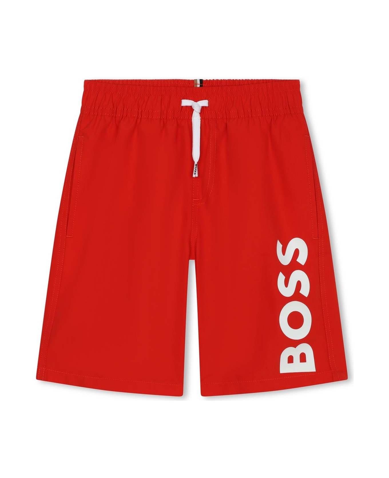 Hugo Boss Printed Swimsuit - Red 水着