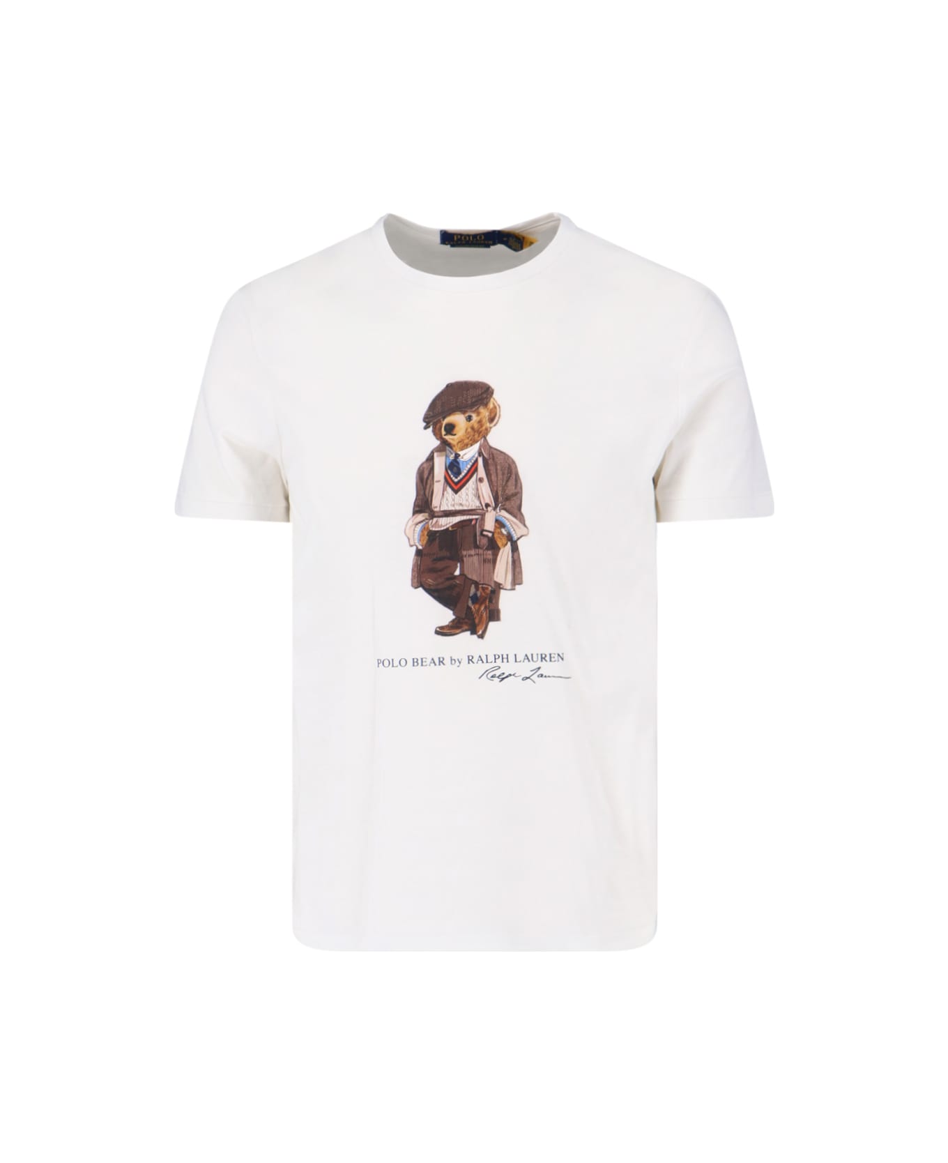 Ralph Lauren Logo T-shirt - FA25 DECKWASH WHITE HRTG BEAR