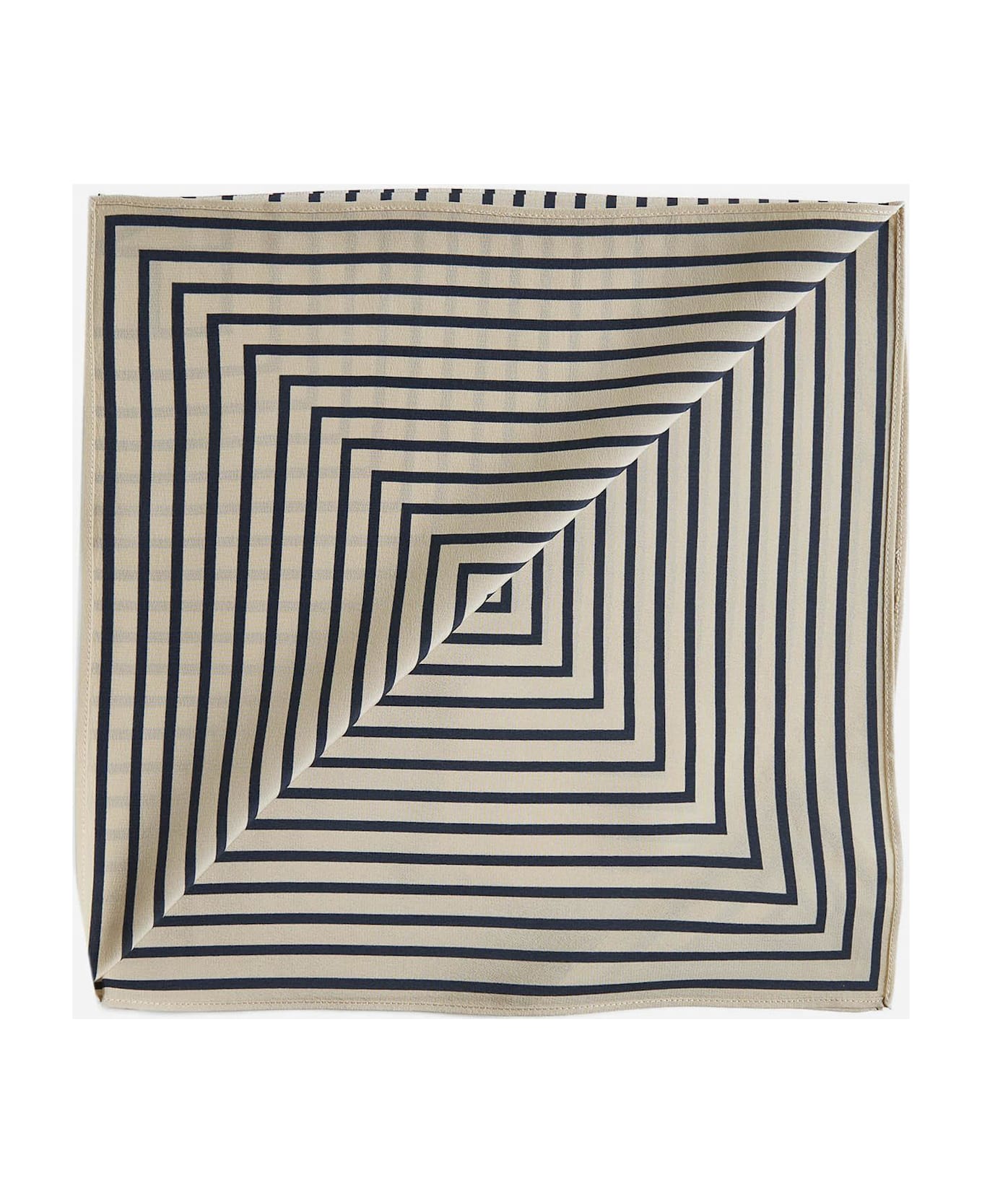 Totême Signature Monogram Silk Scarf - Beige