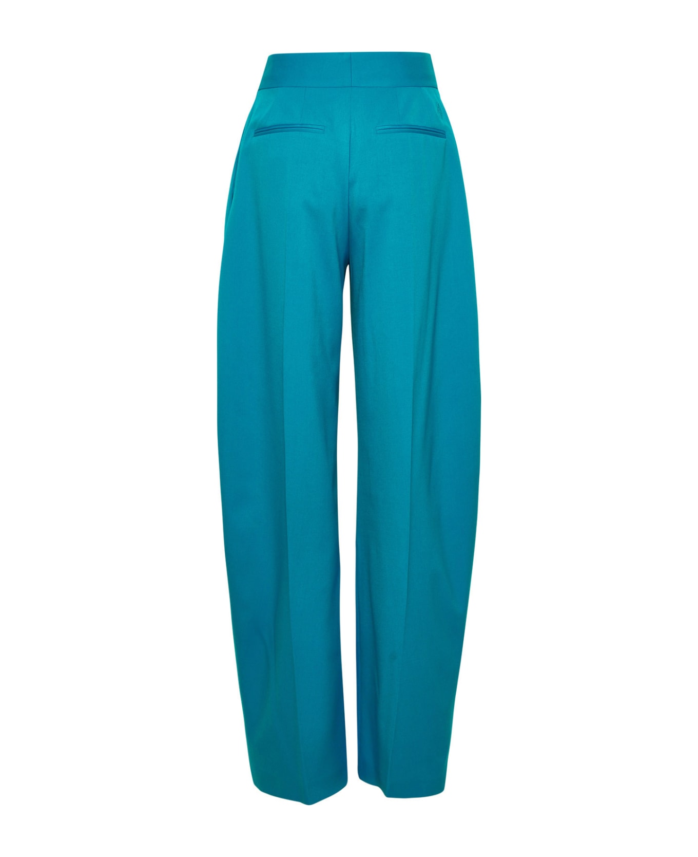 The Attico Gary Light Blue Wool Trousers - Blue