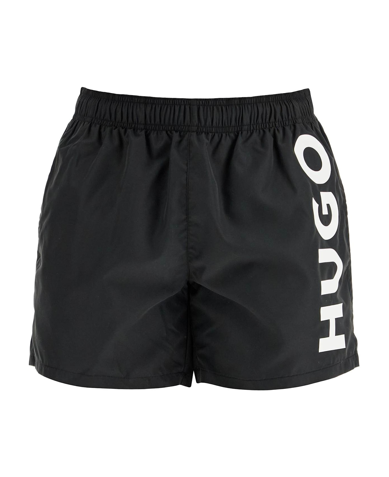 Hugo Boss Black Swimsuit Made Of Recycled Polyester With Quick-dry Feature - Black