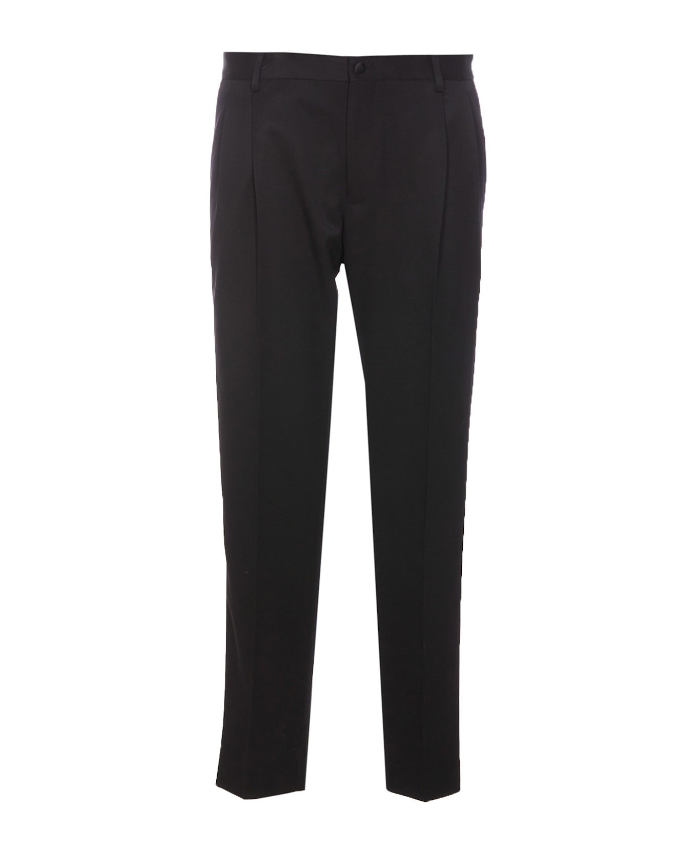 Dolce & Gabbana Gabardine Classic Tuxedo Pants - Black