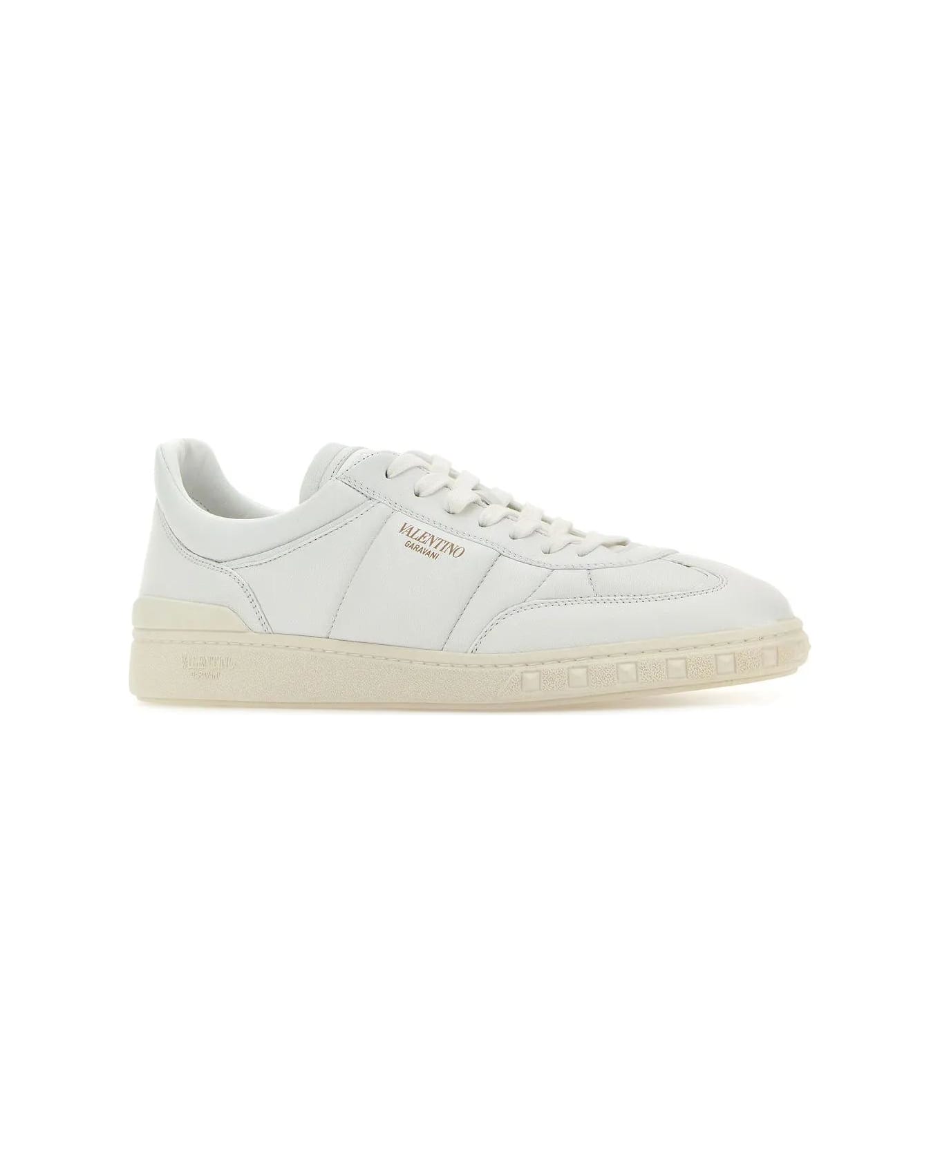 Valentino Garavani White Leather Upvillage Sneakers - BIANCOSNOWWHITE