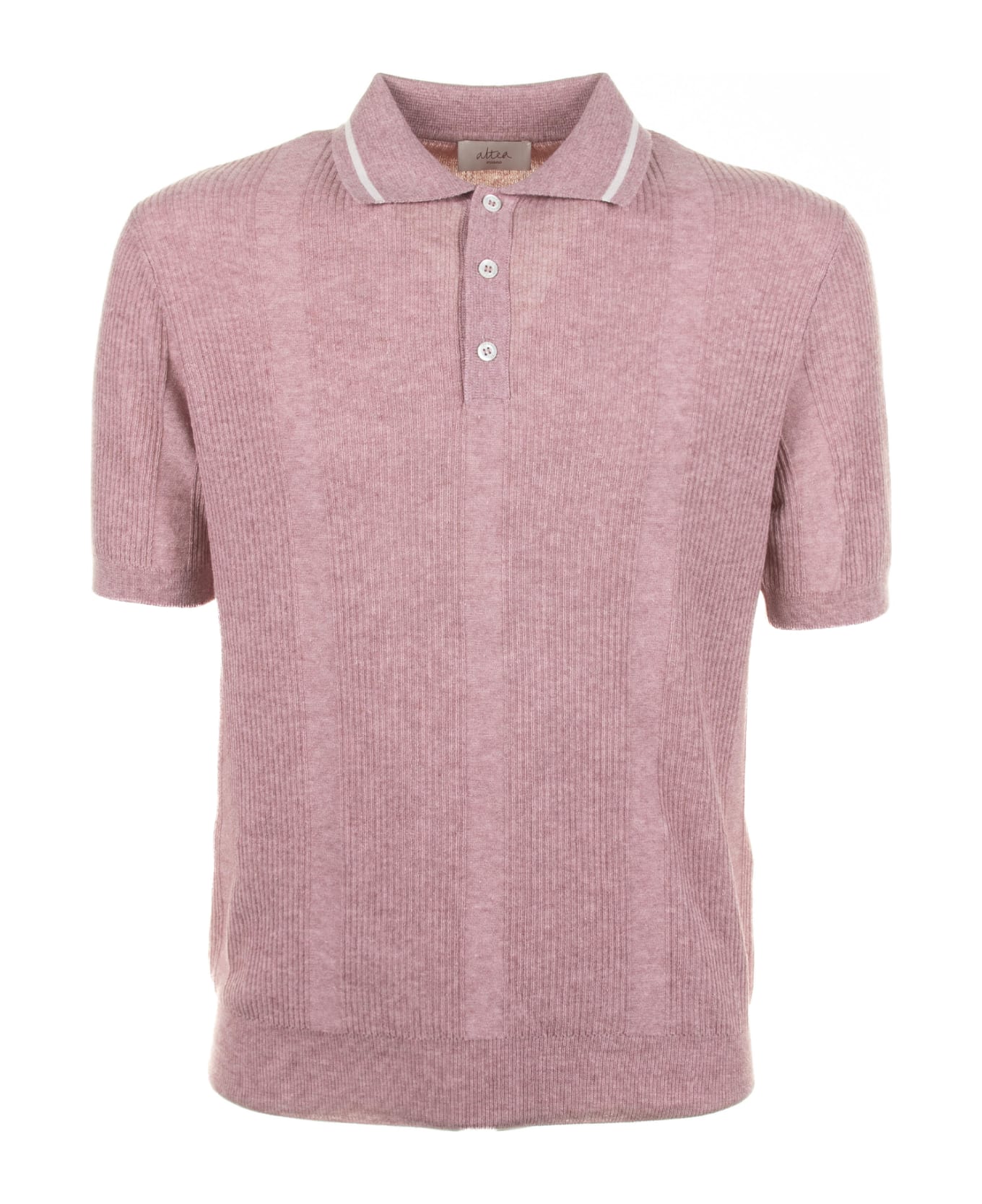 Altea Short-sleeved Polo Shirt In Cotton - ROSSO