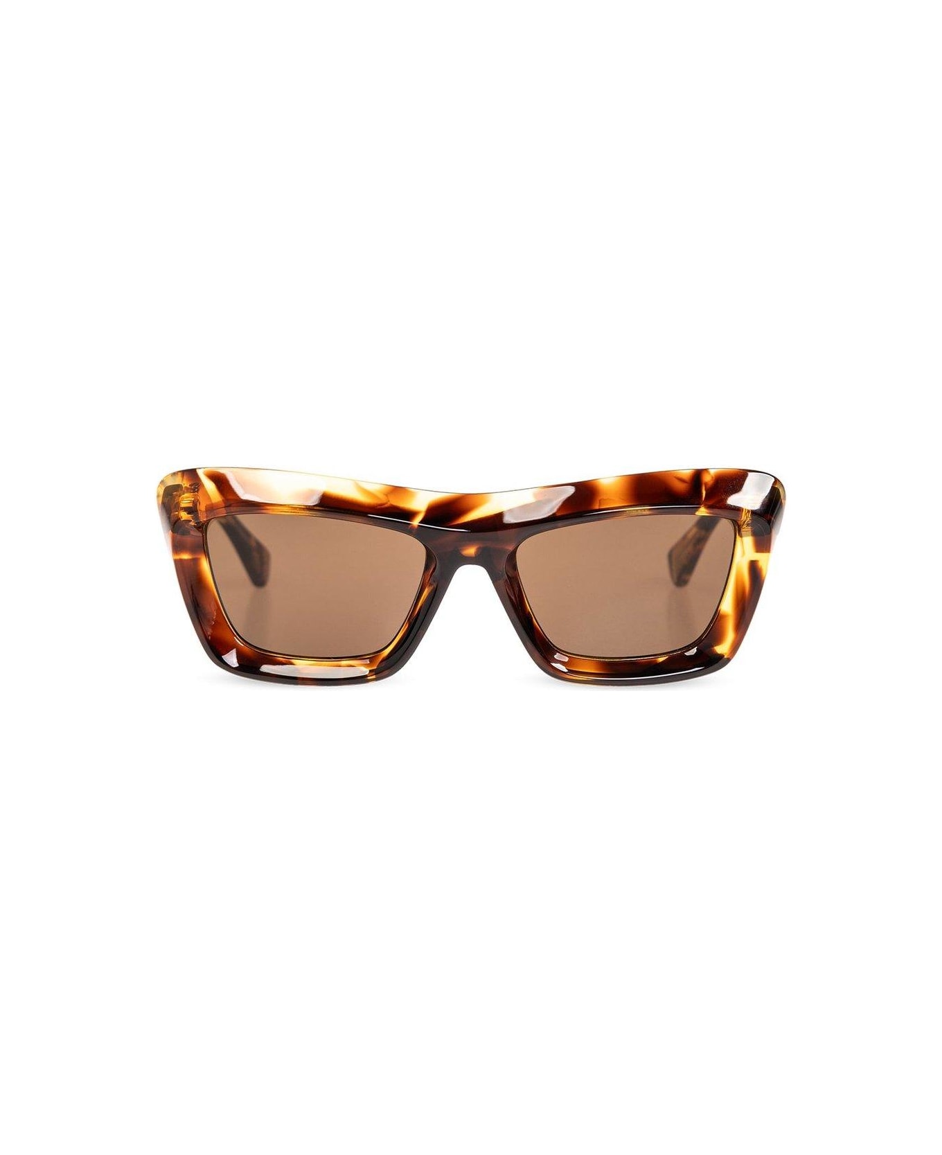 Bottega Veneta Square Frame Sunglasses - Havana Brown