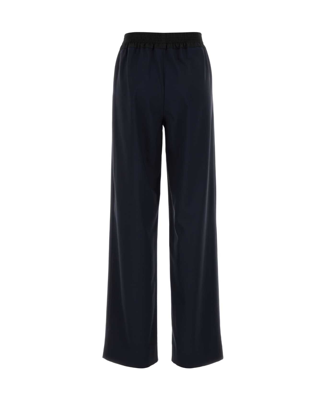 Miu Miu Navy Blue Wool Pant - BLEU