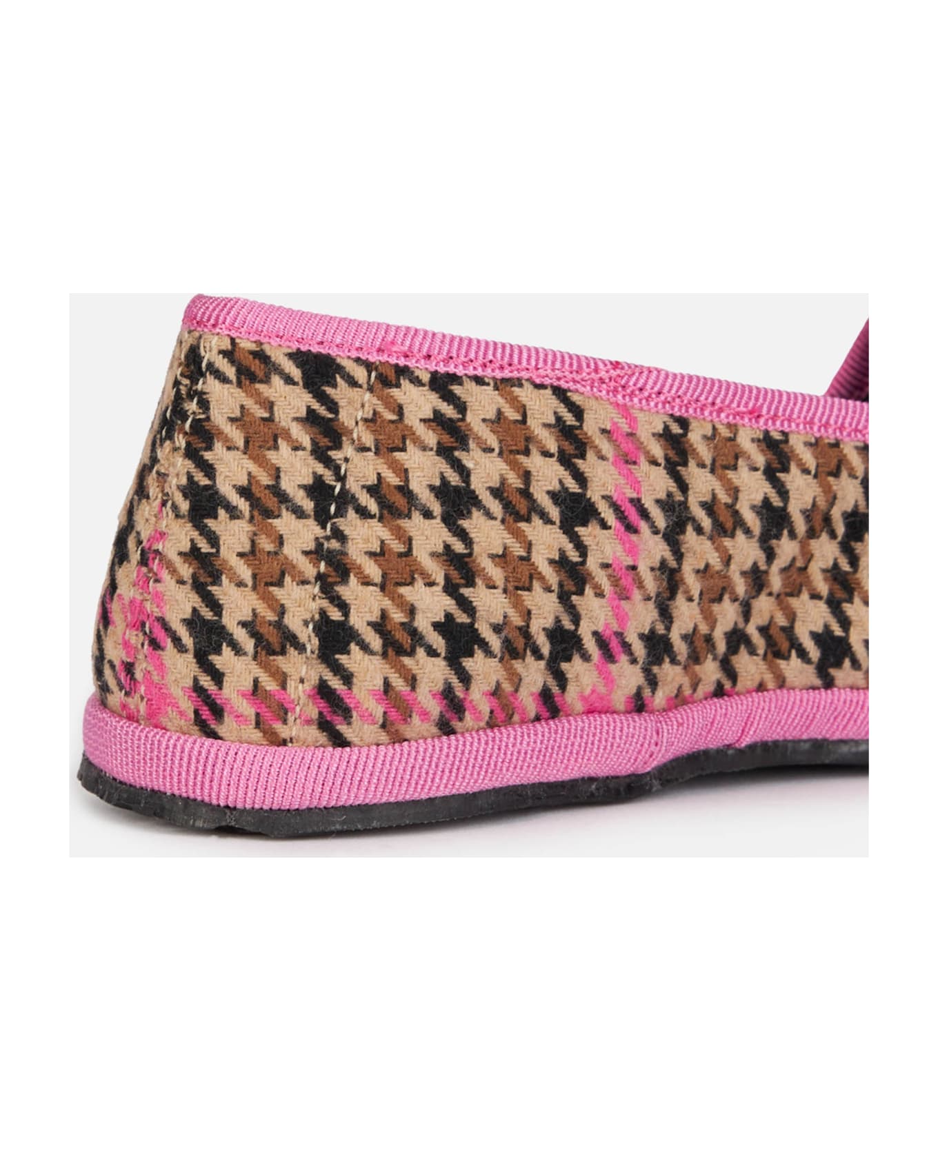 MC2 Saint Barth Girl Pied De Poule Slipper Loafers | My Chalom Special Edition - BROWN