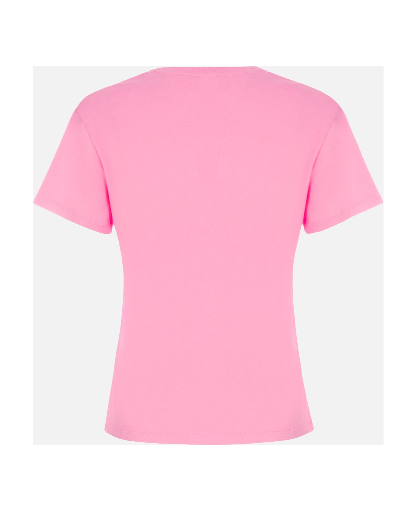 MC2 Saint Barth Woman Pink Cotton Jersey Crewneck T-shirt Emilie - PINK