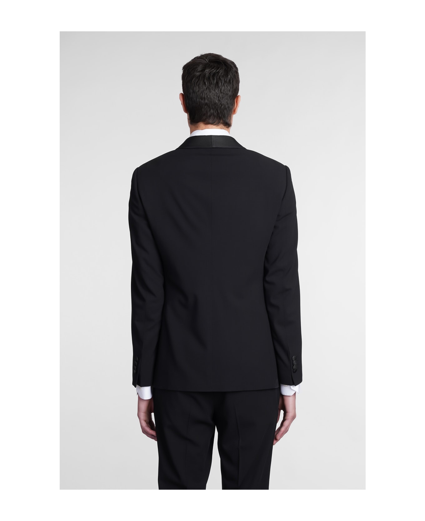 Giorgio Armani Single-breasted Classic Plain Suit - Black