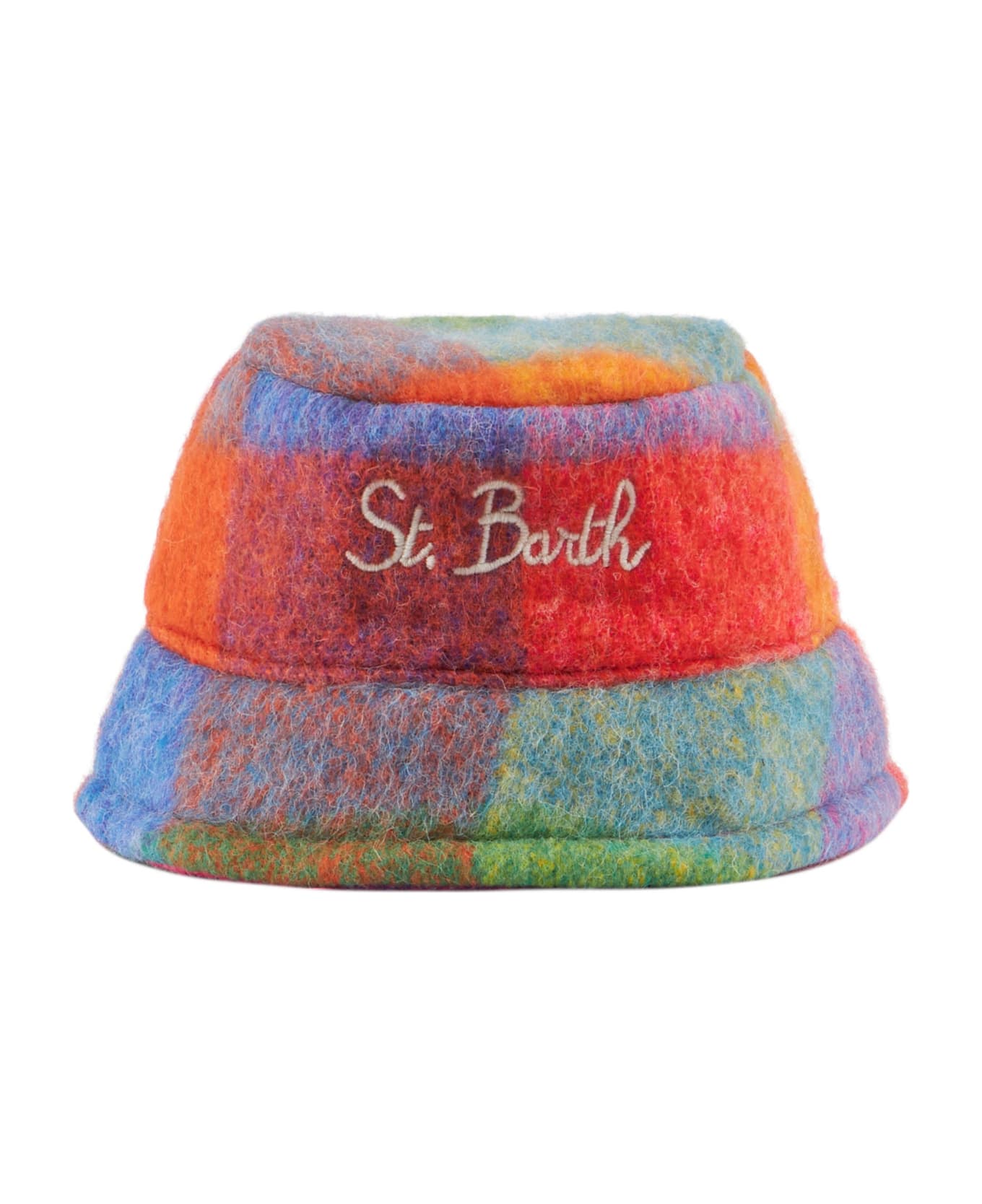 MC2 Saint Barth Woman Bucket Hat With Check Print - MULTICOLOR