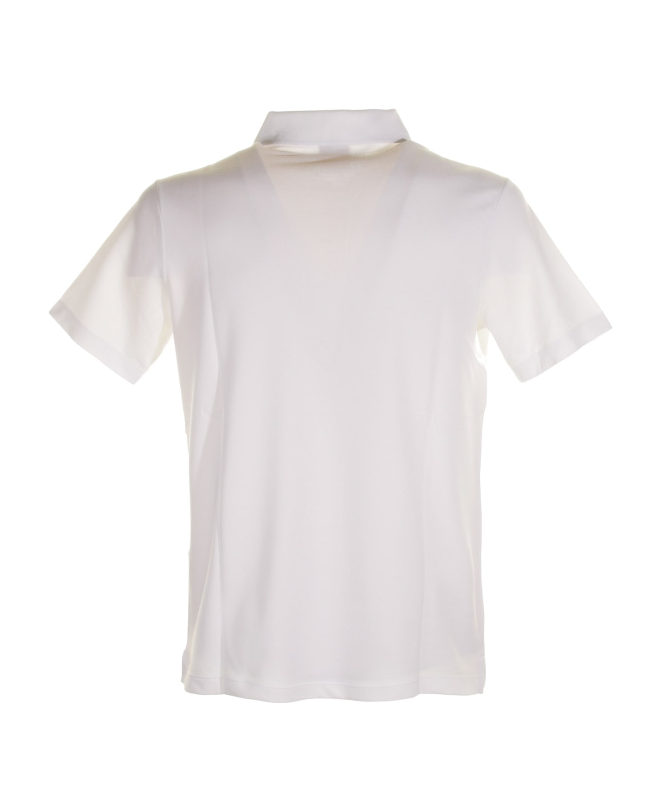 Paul&Shark White Short-sleeved Polo Shirt With Logo - BIANCO